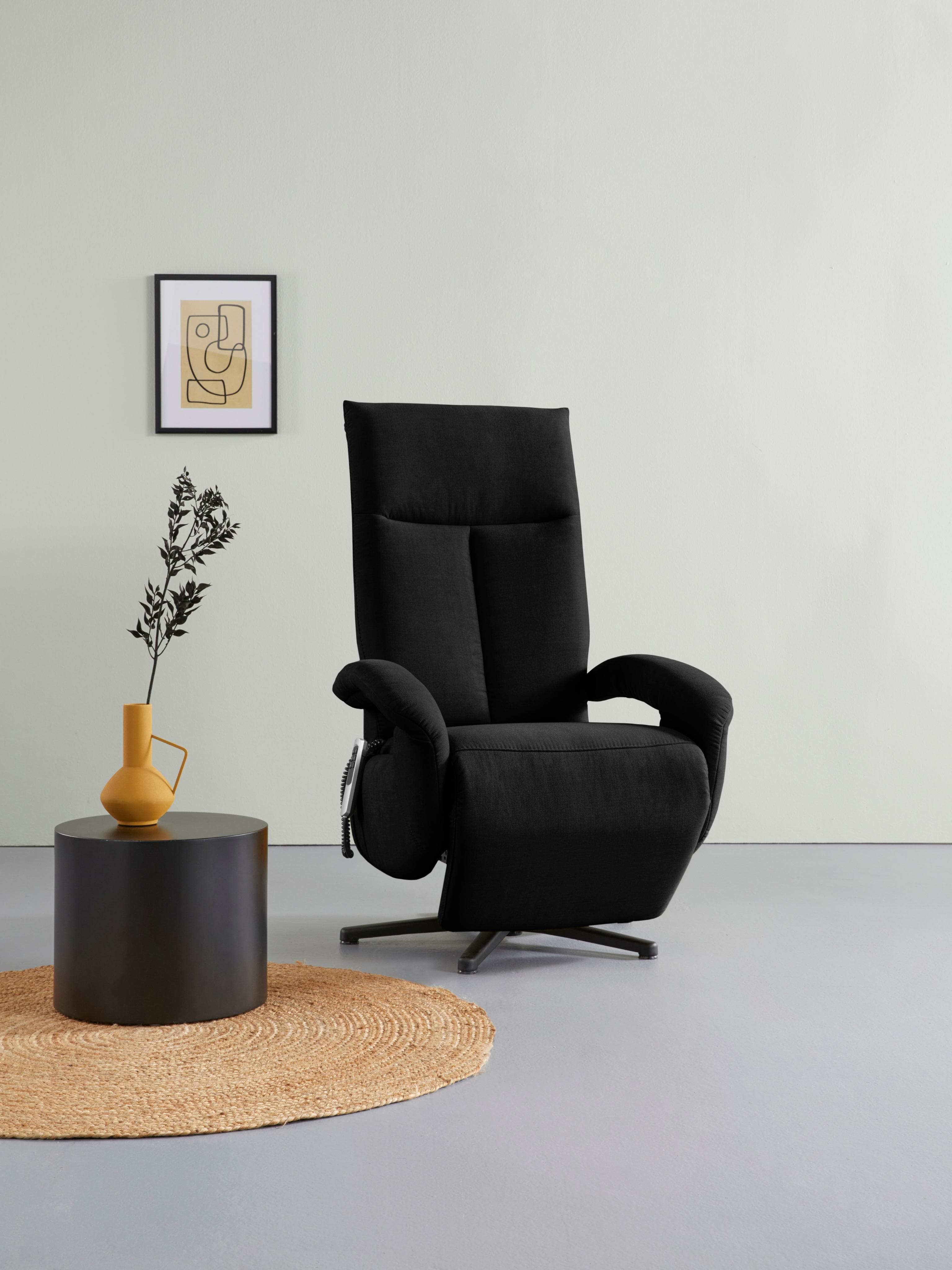 SIT & MORE TV-Sessel Tycoon Schwarz Elektrisch Verstellbar