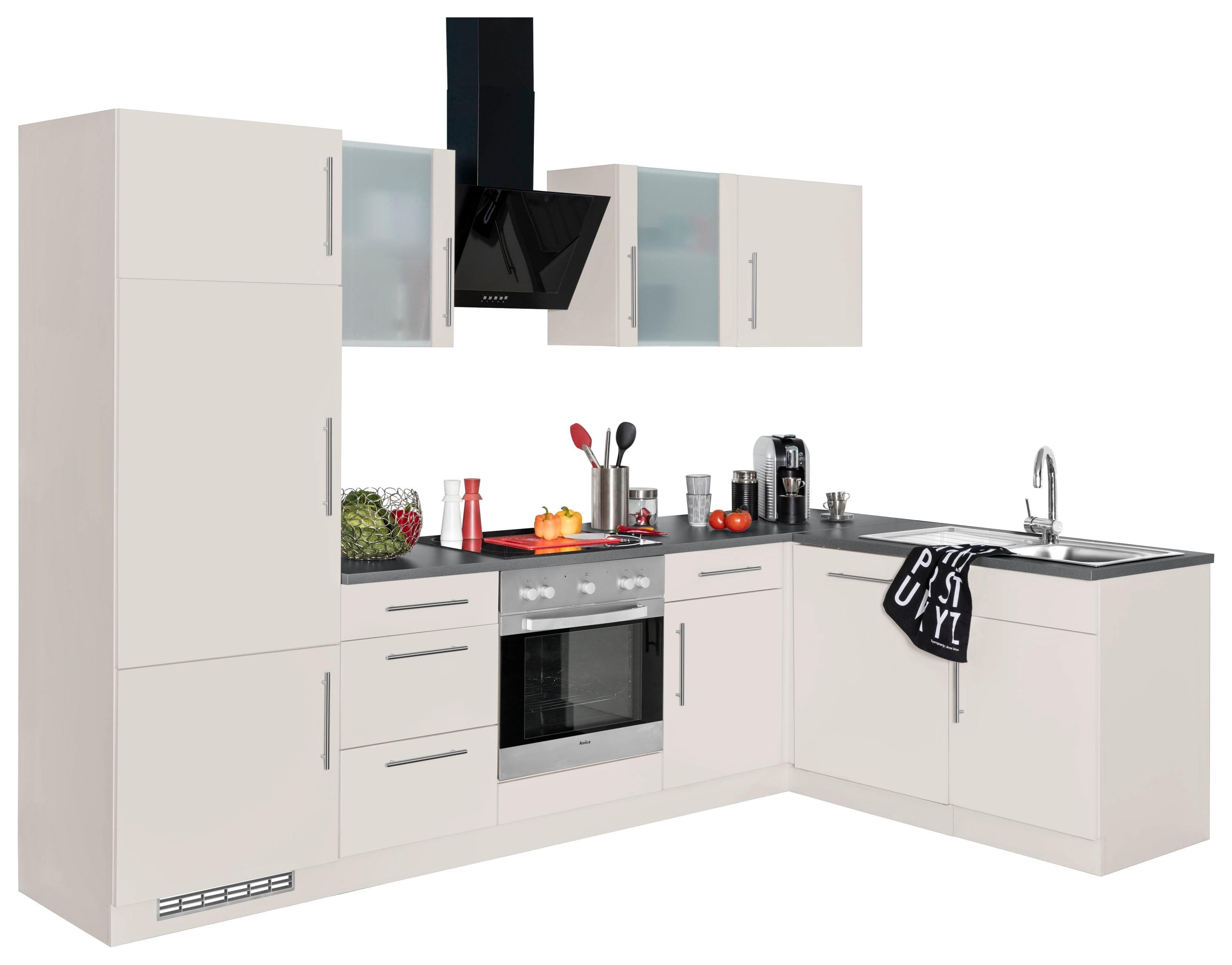 Winkelküche Cali Beige Granit Arbeitsplatte
