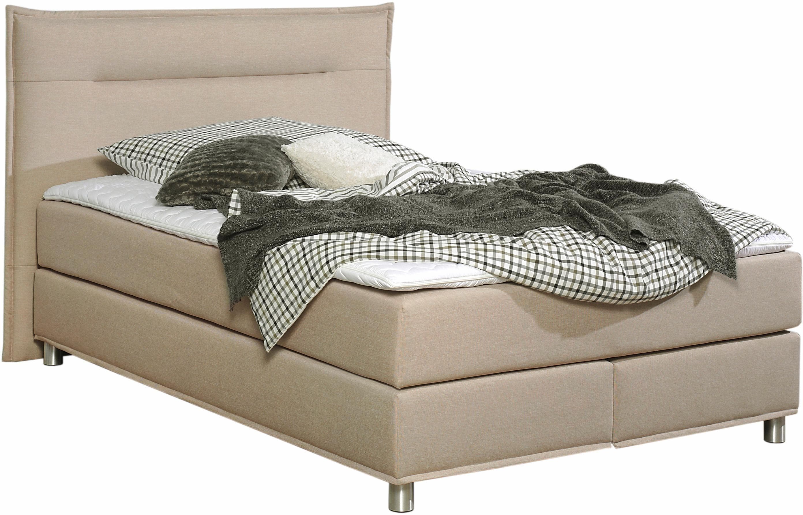 Boxspringbett MAINTAL Beige Kaltschaum H2 inkl. Topper