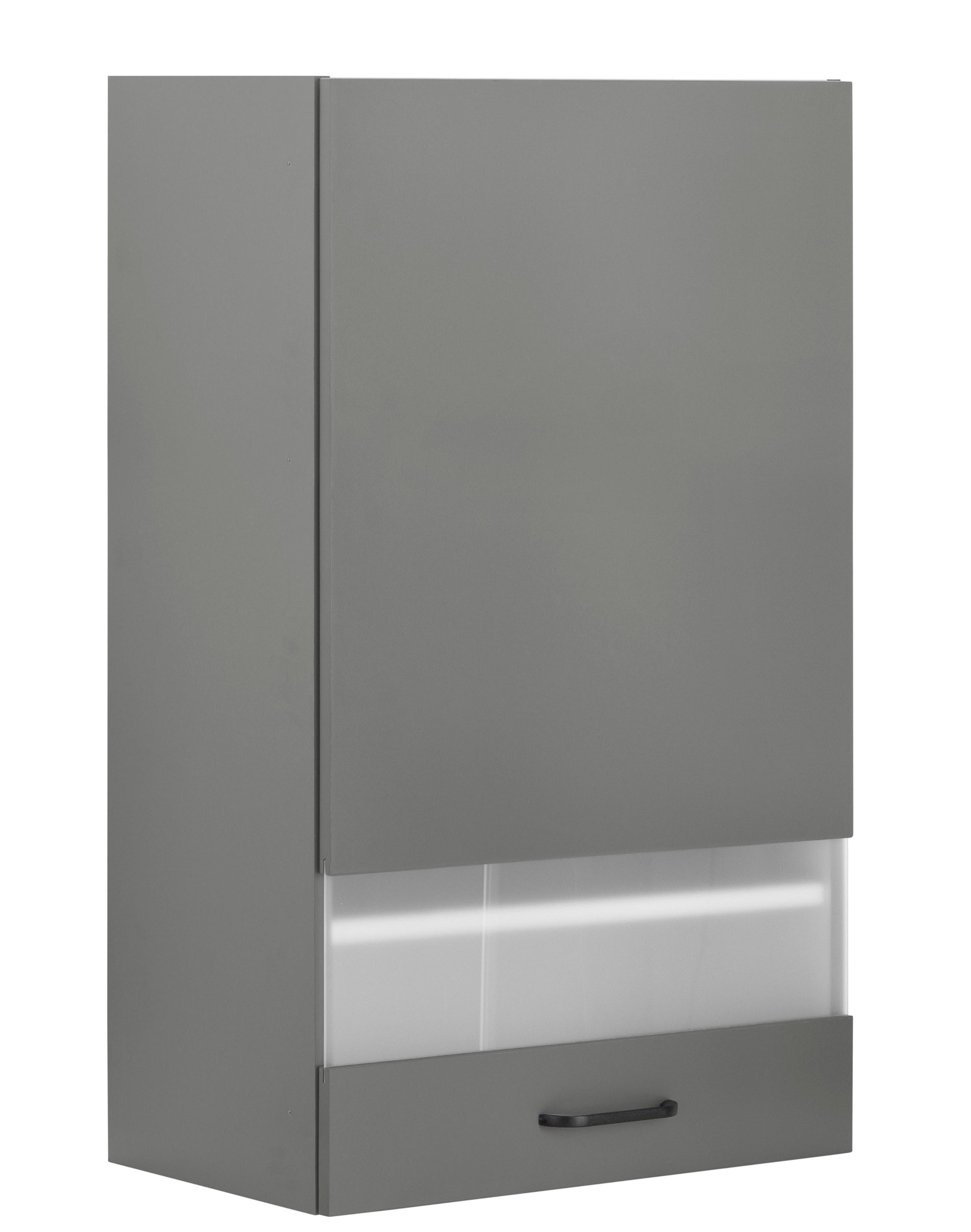 OPTIFIT Glashängeschrank Elga Basaltgrau mit Soft-Close