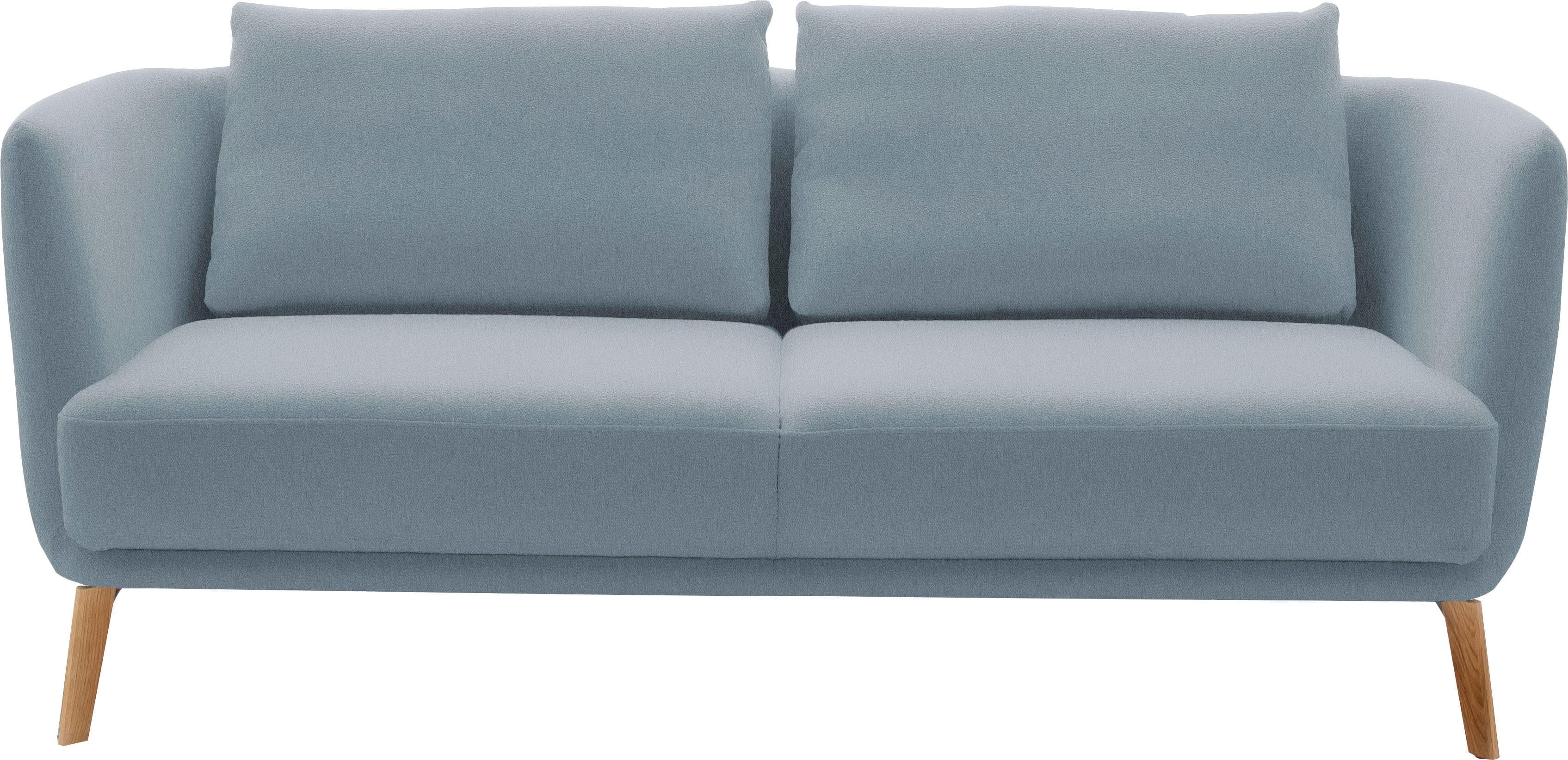 Schöner Wohnen Pearl 2,5-Sitzer Sofa Hellblau Bouclé Optik