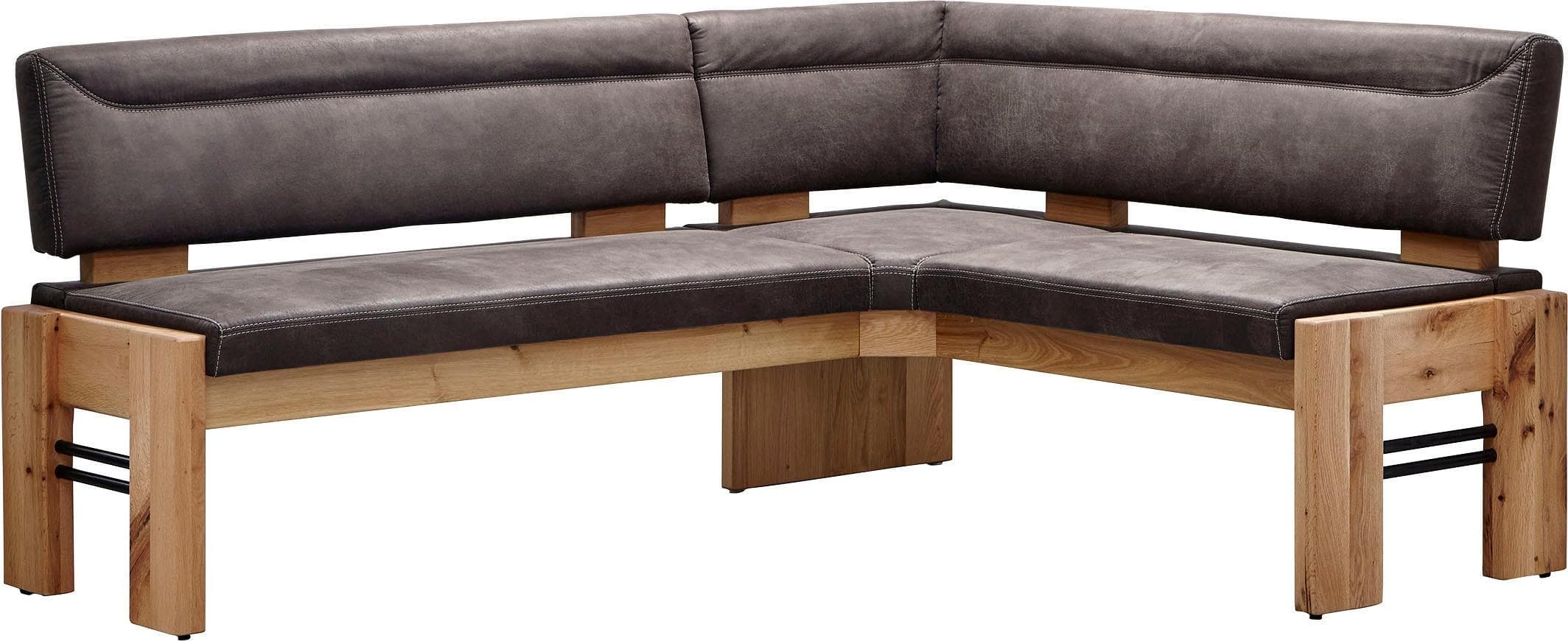 K+W Floyd Eckbank mit Stauraum Braun Massivholz