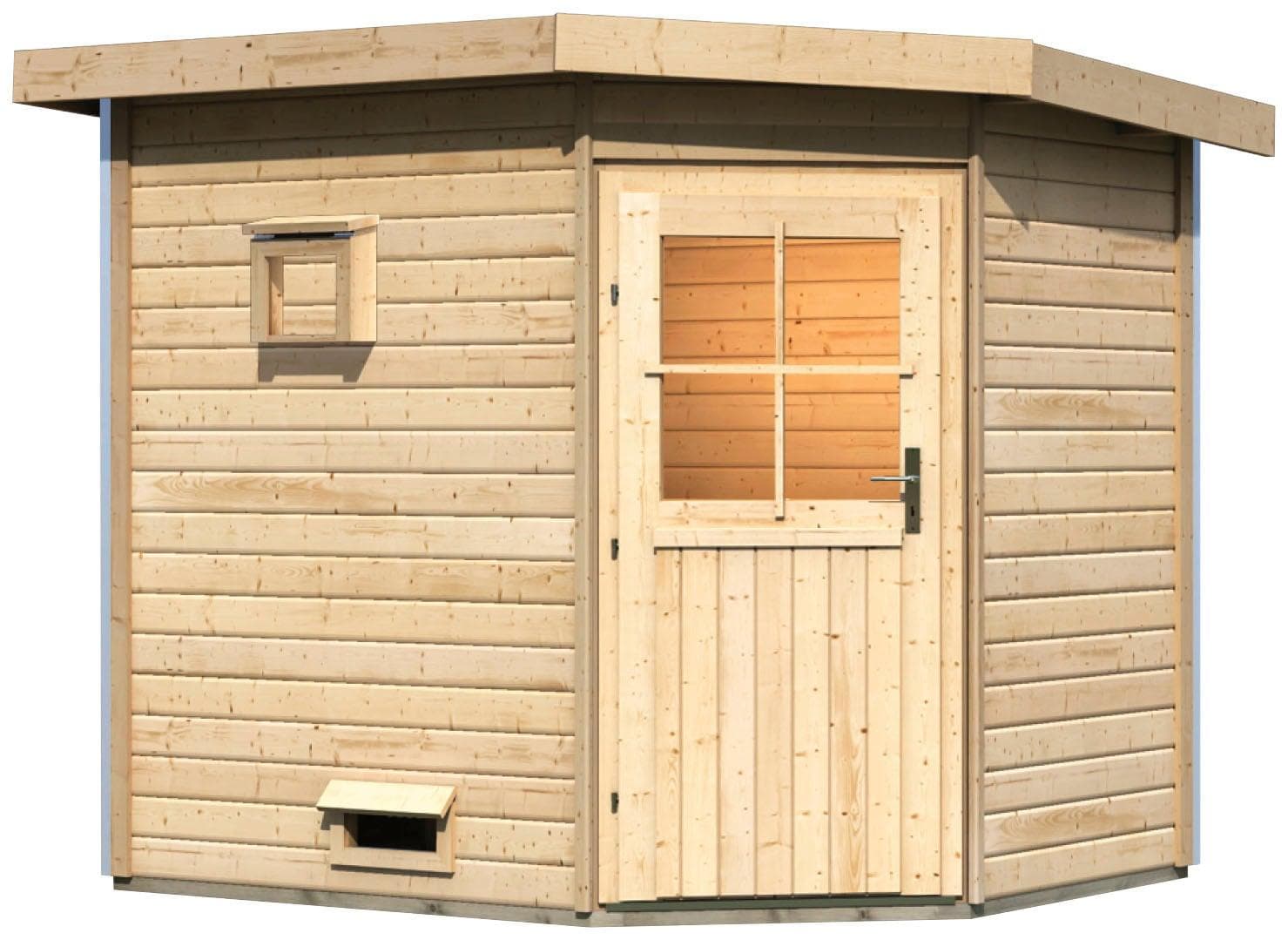 Saunahaus KARIBU "Tore" Naturbelassen Ohne Ofen