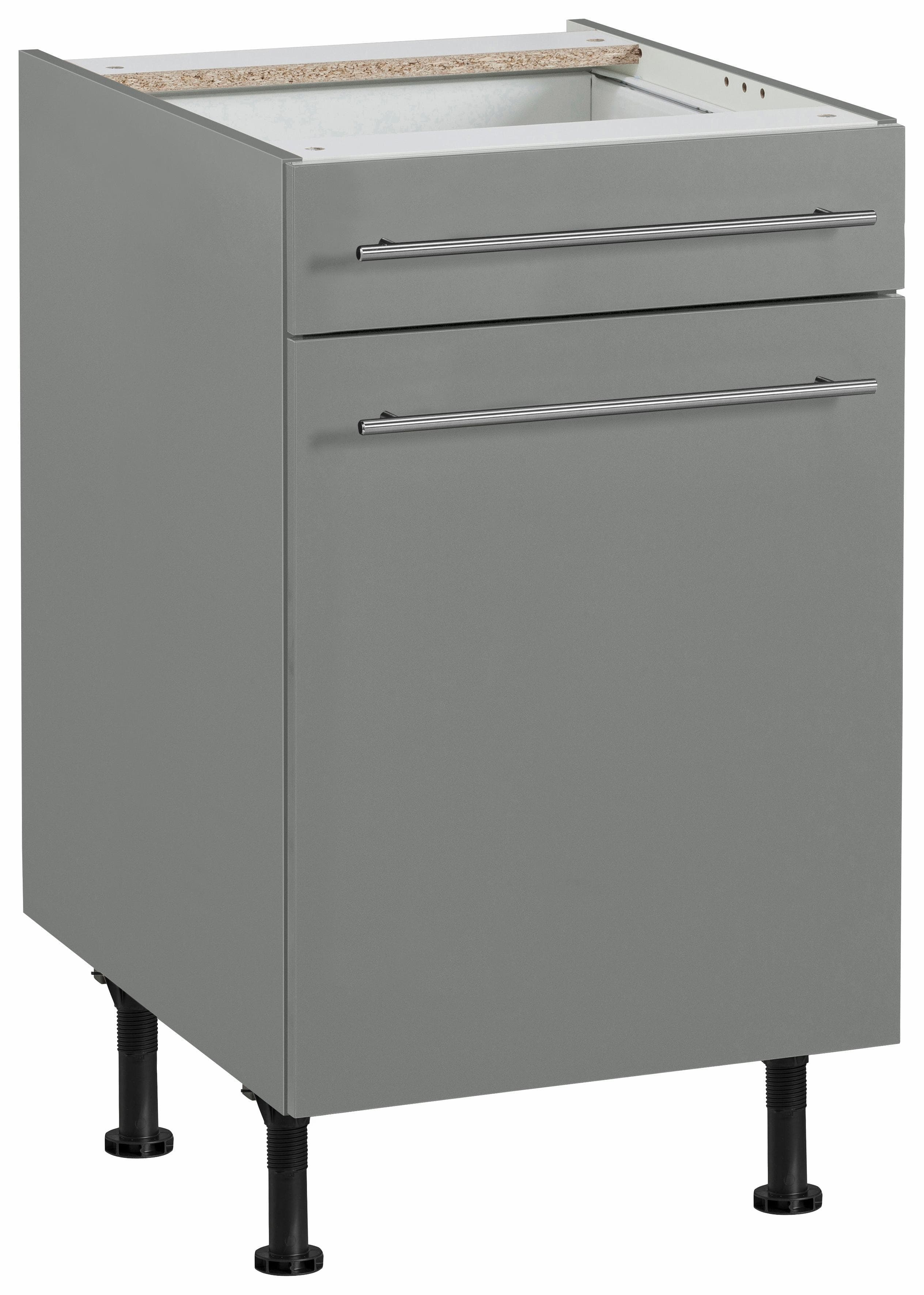 Unterschrank mit Tür & Schublade, höhenverstellbar