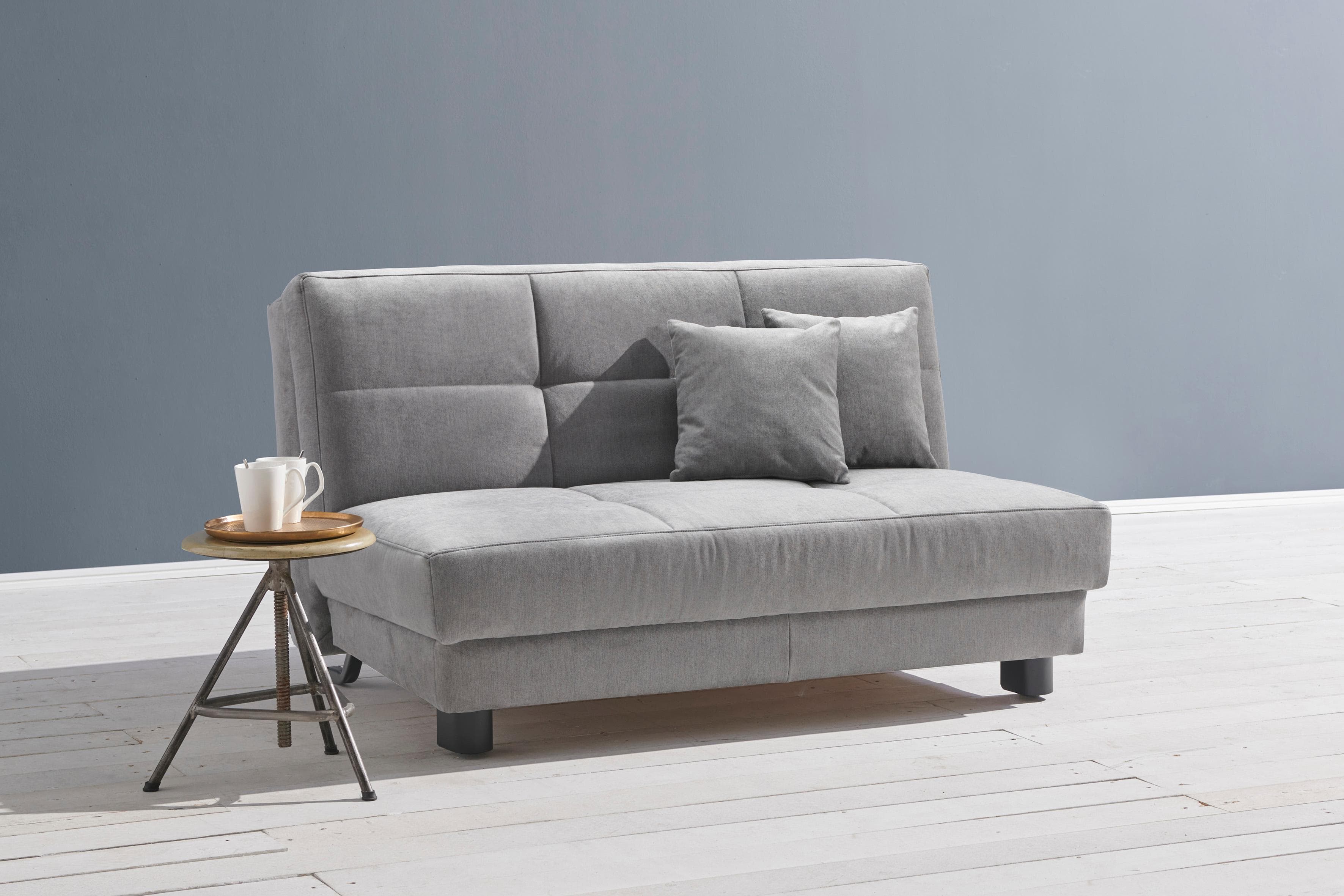 ELL + ELL Schlafsofa Tilda Grau mit Relaxfunktion