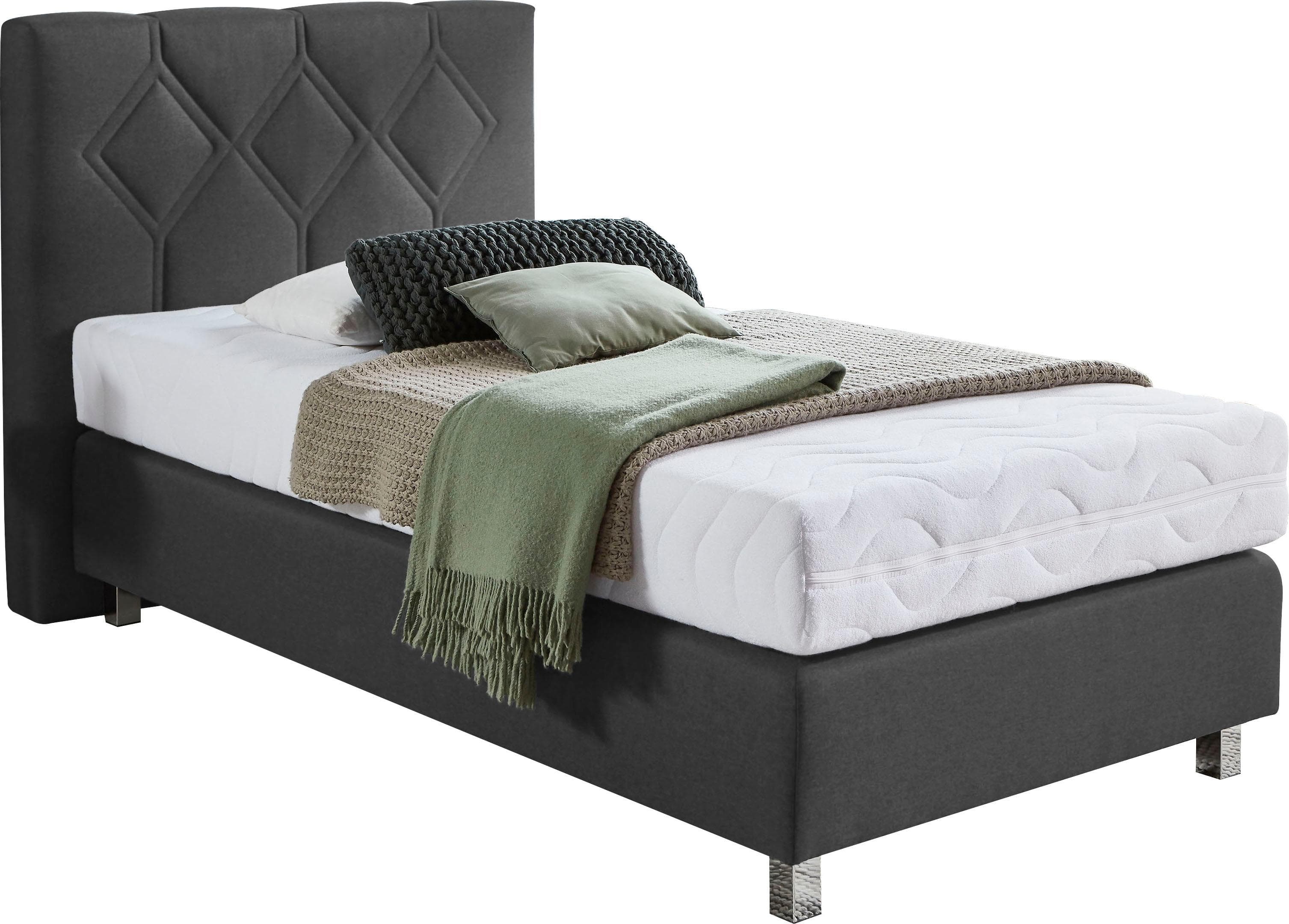 Westfalia Schlafkomfort Boxspringbett Phönix Anthrazit