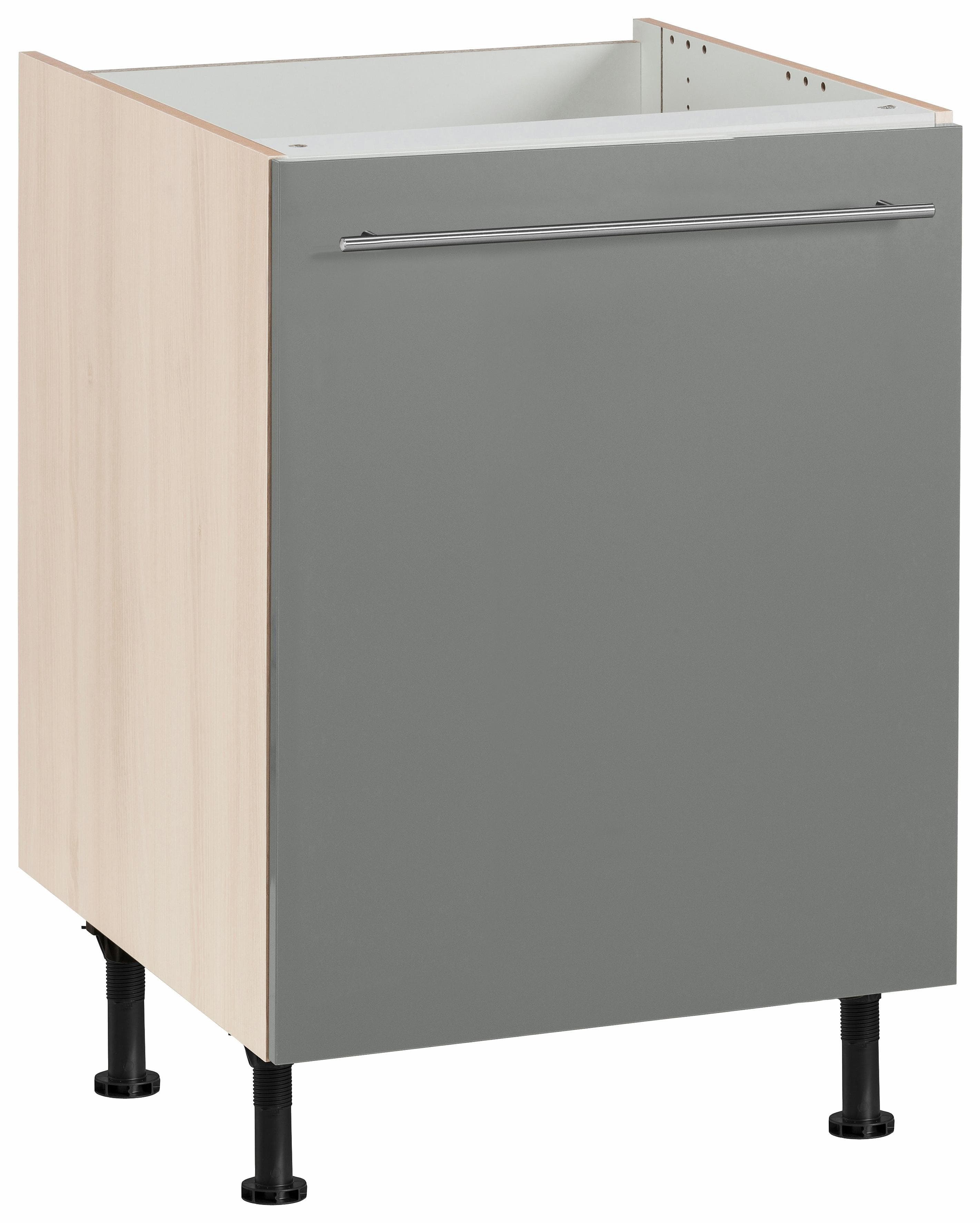 OPTIFIT Spülenschrank Bern Grau Akazie 60cm