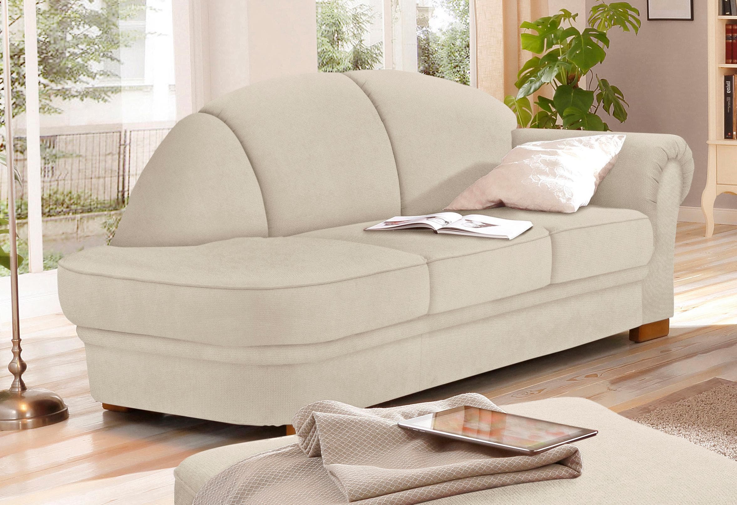 Federkern-Recamiere mit Armteil