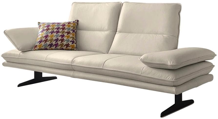 W.SCHILLIG Broadway 2-Sitzer Sofa Eisgrau Leder