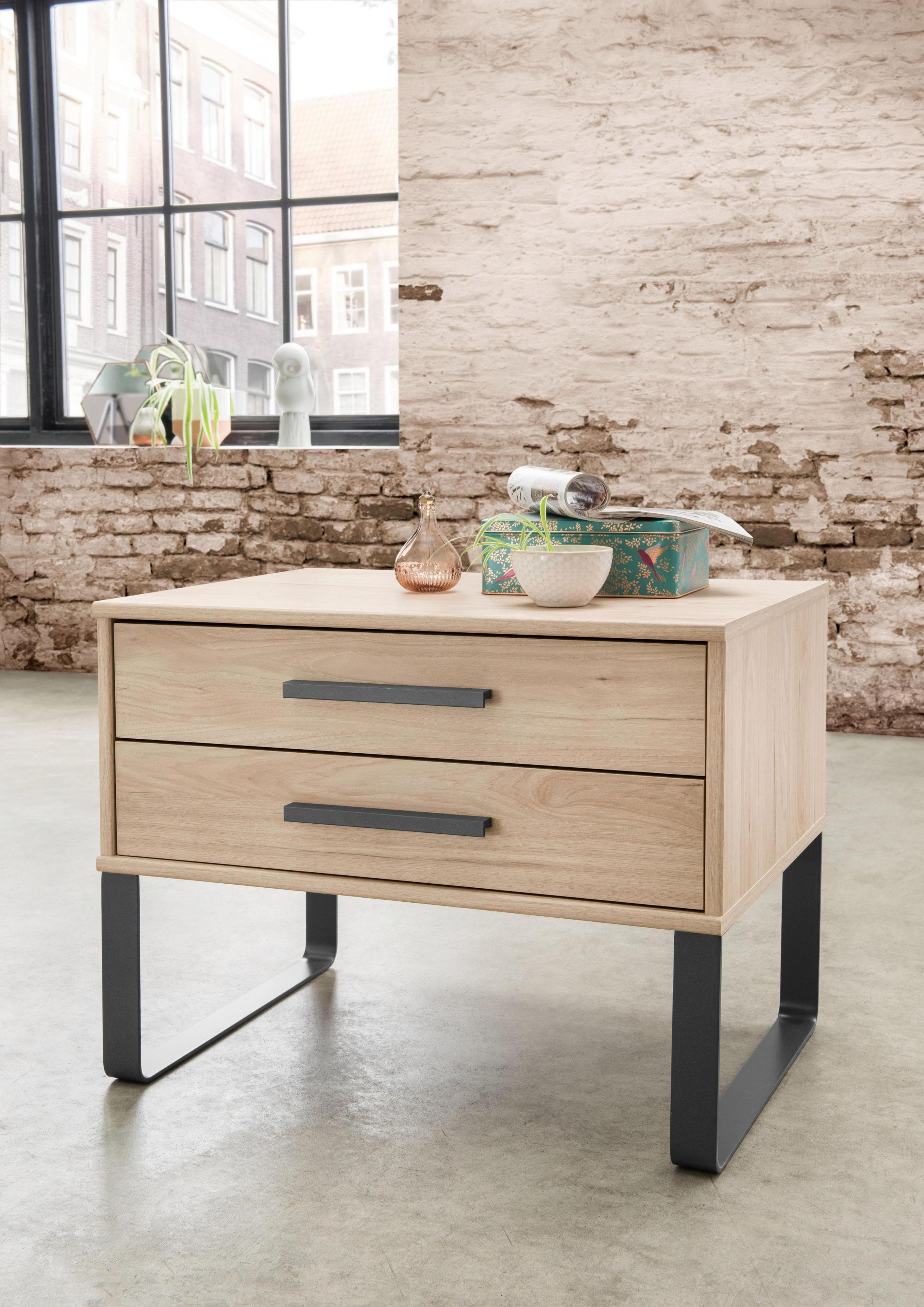 Nachttisch WIEMANN Brüssel Beige Grau Vormontiert