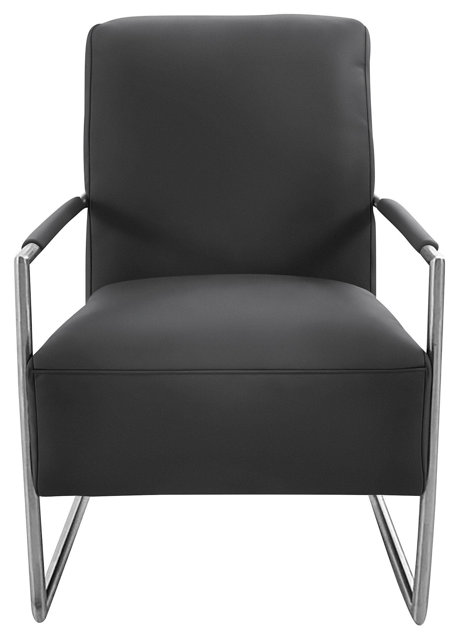 K+W Cocktailsessel Loft Schwarz Microfaser Metallgestell