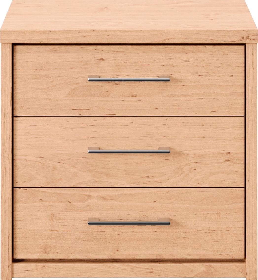 Nachtkommode PRIESS Arnsberg Livorno Buche Grau 3 Schubladen