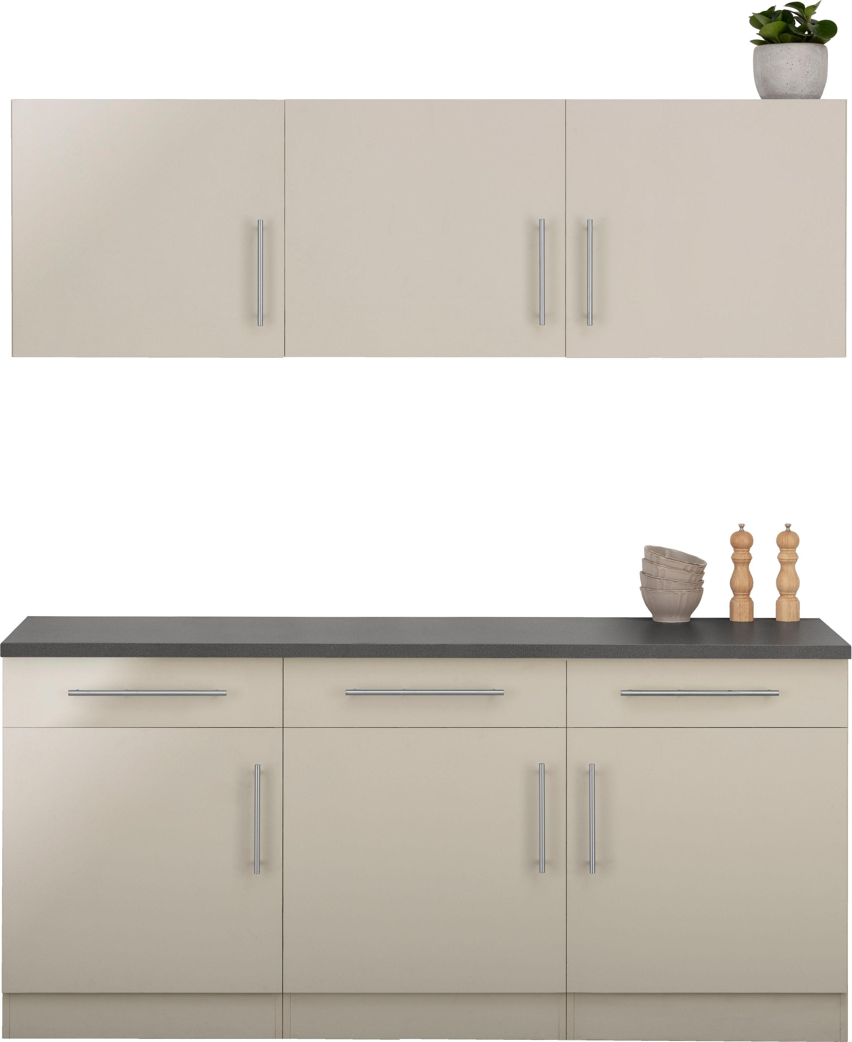 Wiho-Küchen Cali Komplettküche Beige Granit Grau 180cm