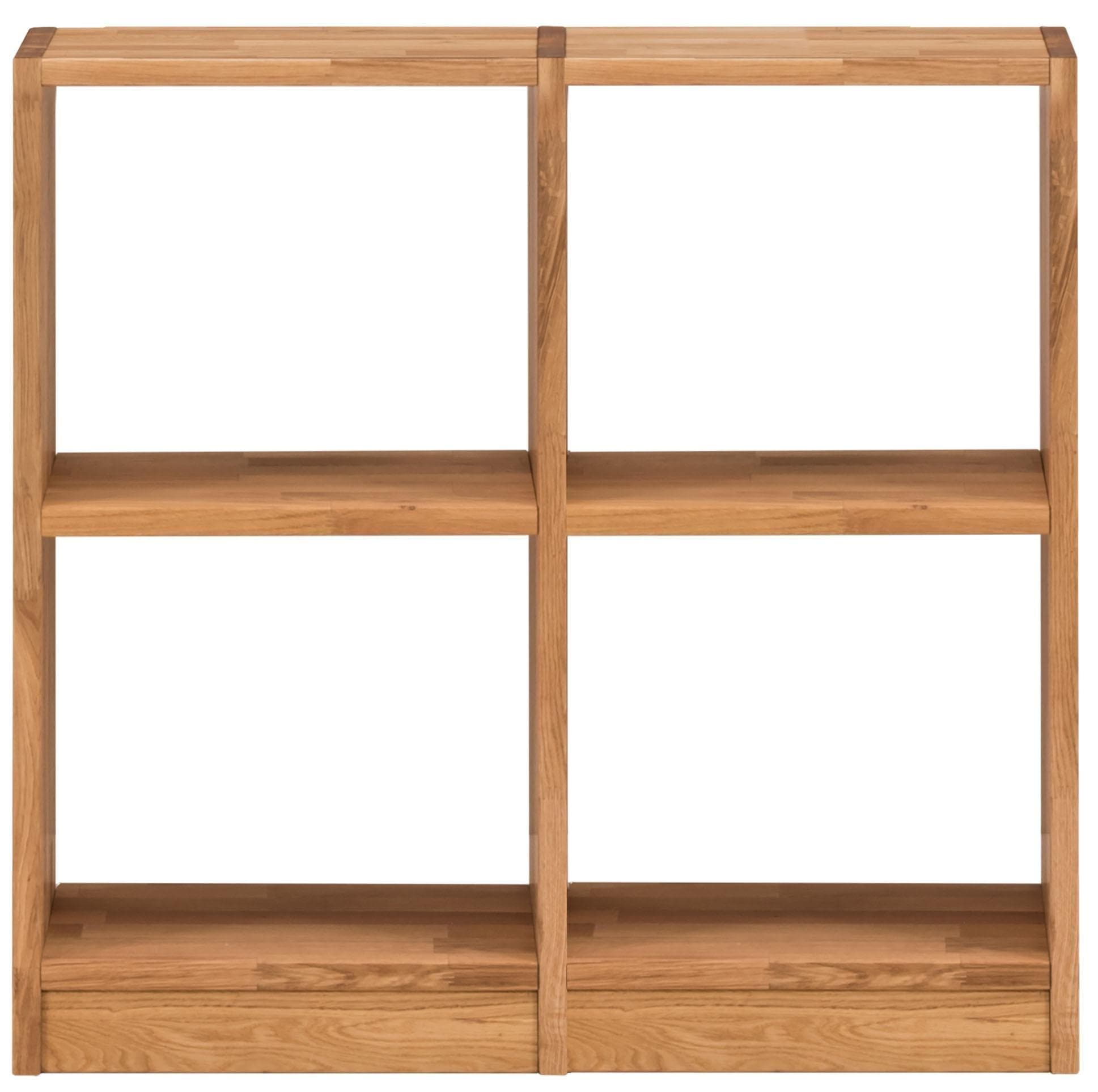 Massives Wildeichenholz-Regal mit 4 Fächern