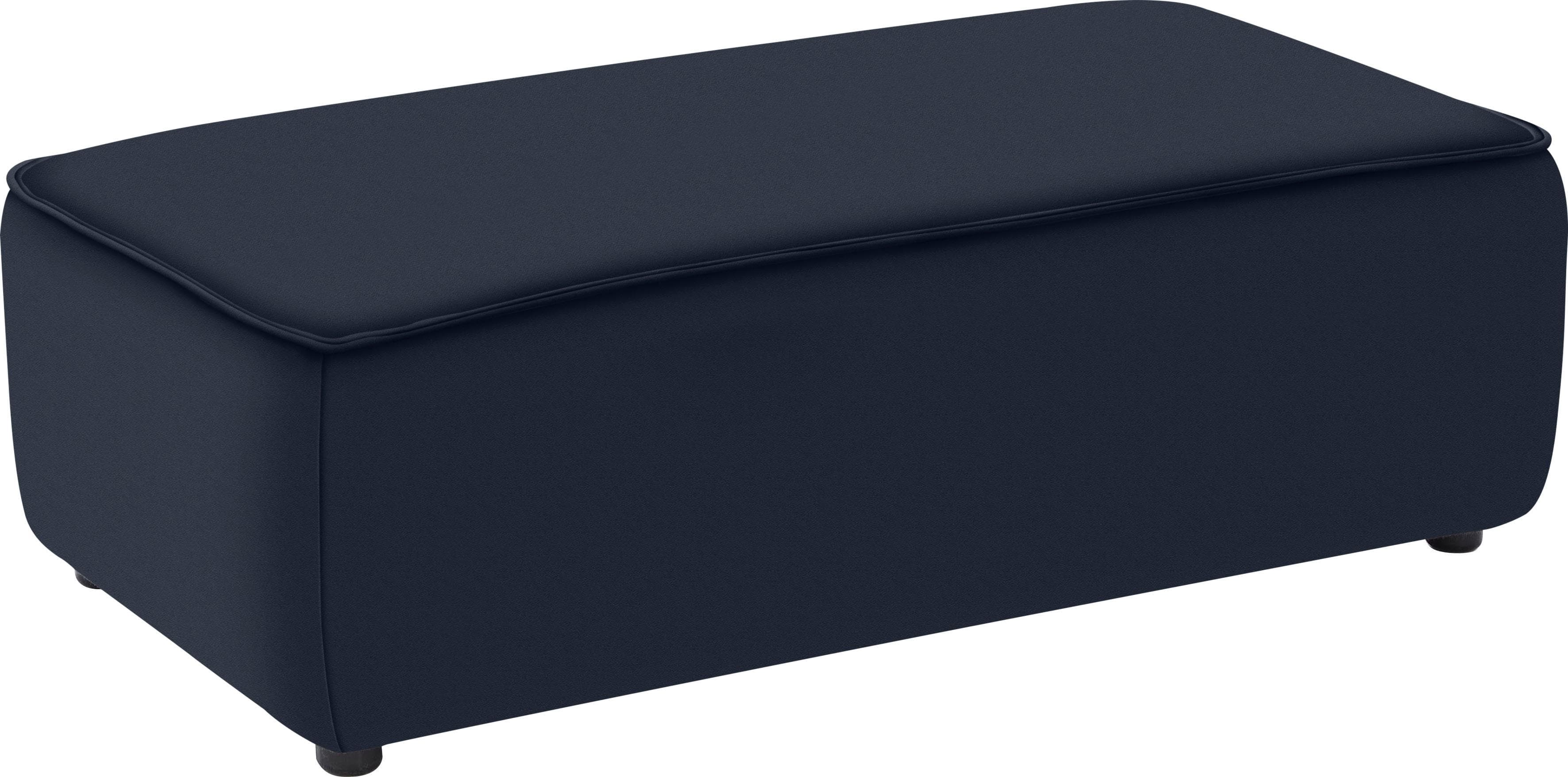 W.SCHILLIG Hocker around-the-block Blau Leder