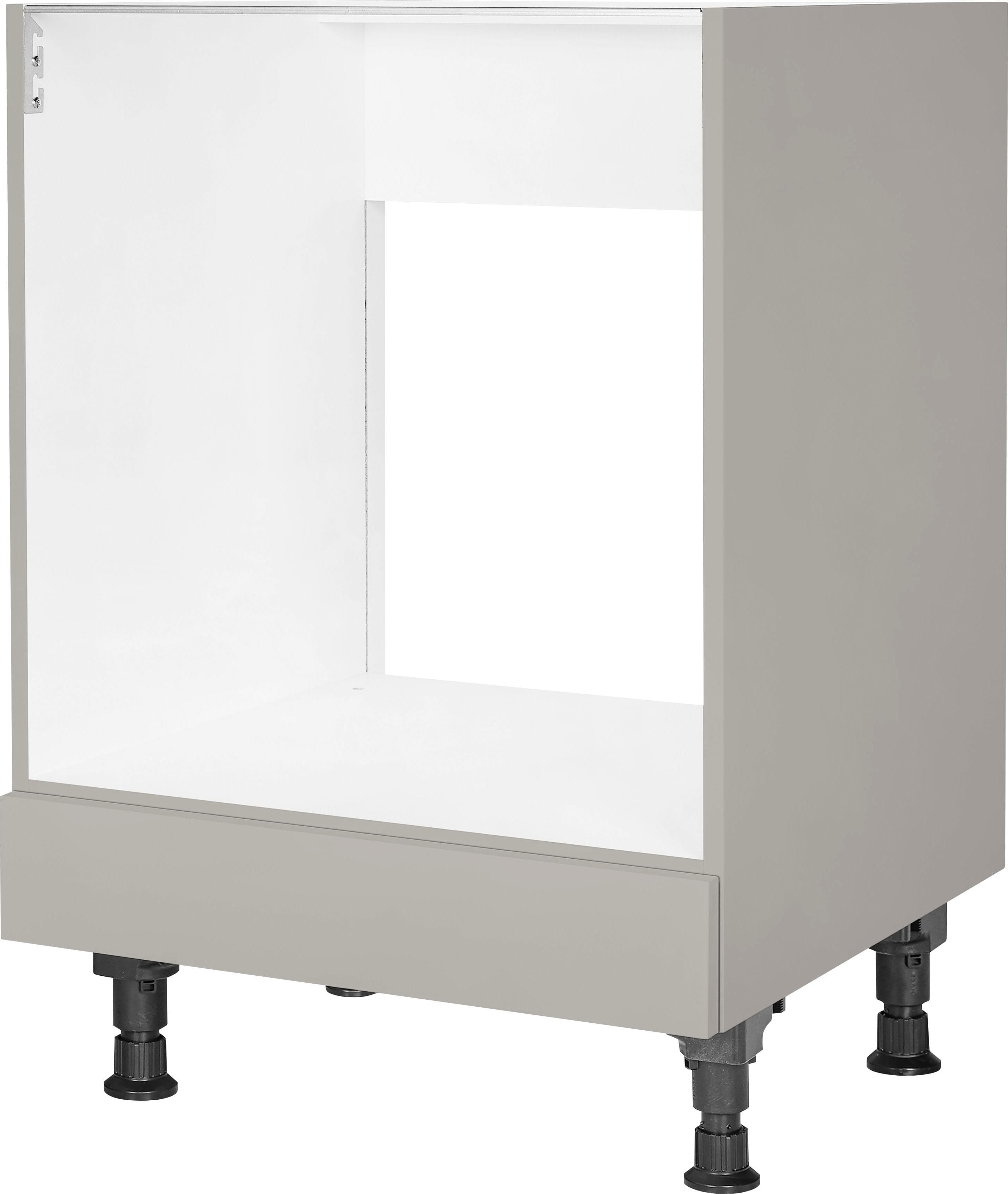 Herdumbauschrank NOBILIA Cascada Grau Vormontiert