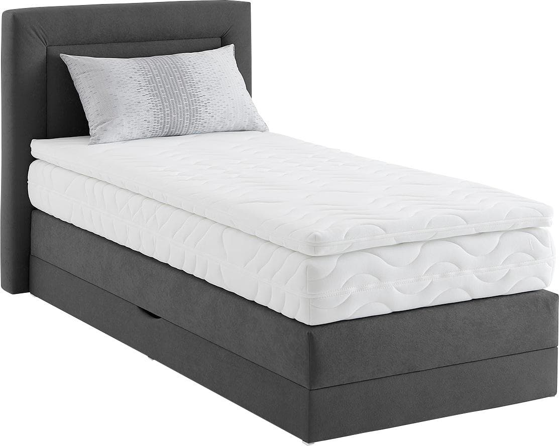 Westfalia Schlafkomfort Boxspringbett Anthrazit mit Bettkasten