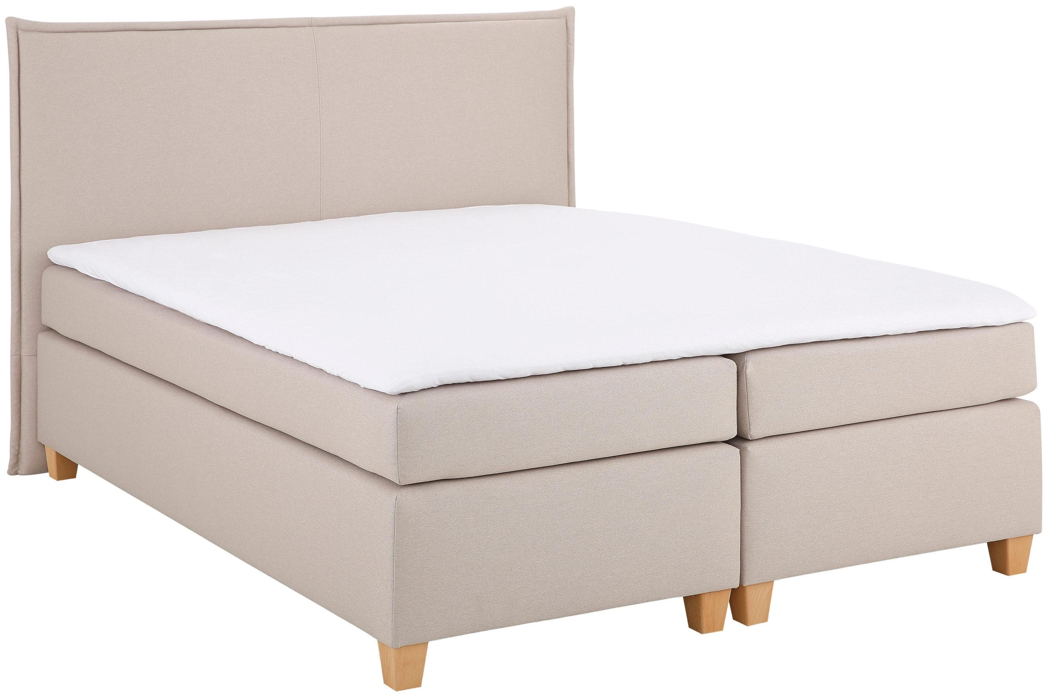 HOME AFFAIRE Boxspringbett Houssay Beige mit Topper