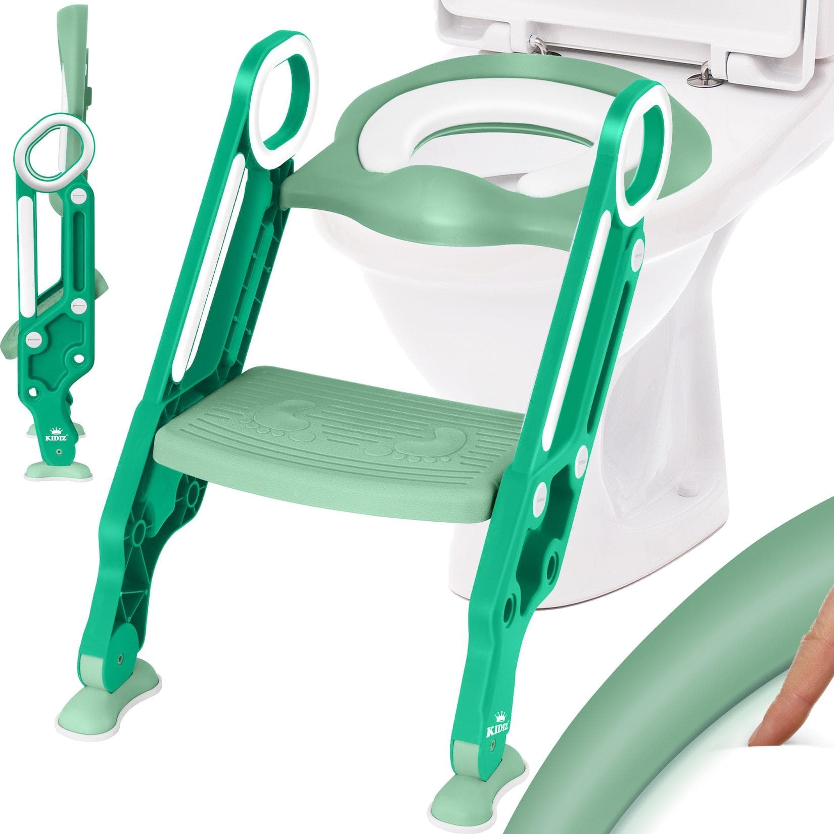 KIDIZ Kinder Toilettensitz mit Treppe höhenverstellbar faltbar