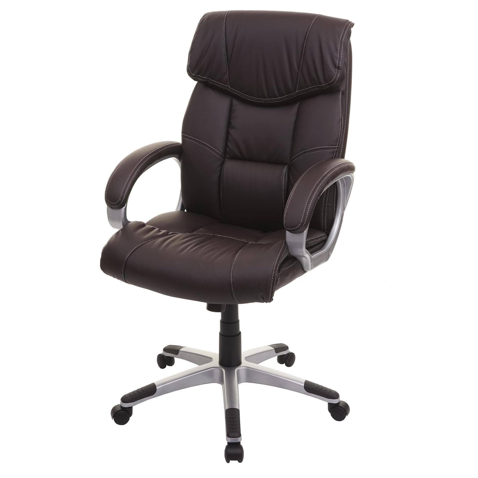 MCW Bürostuhl MCW-A71 Chefsessel Drehstuhl Kunstleder Braun