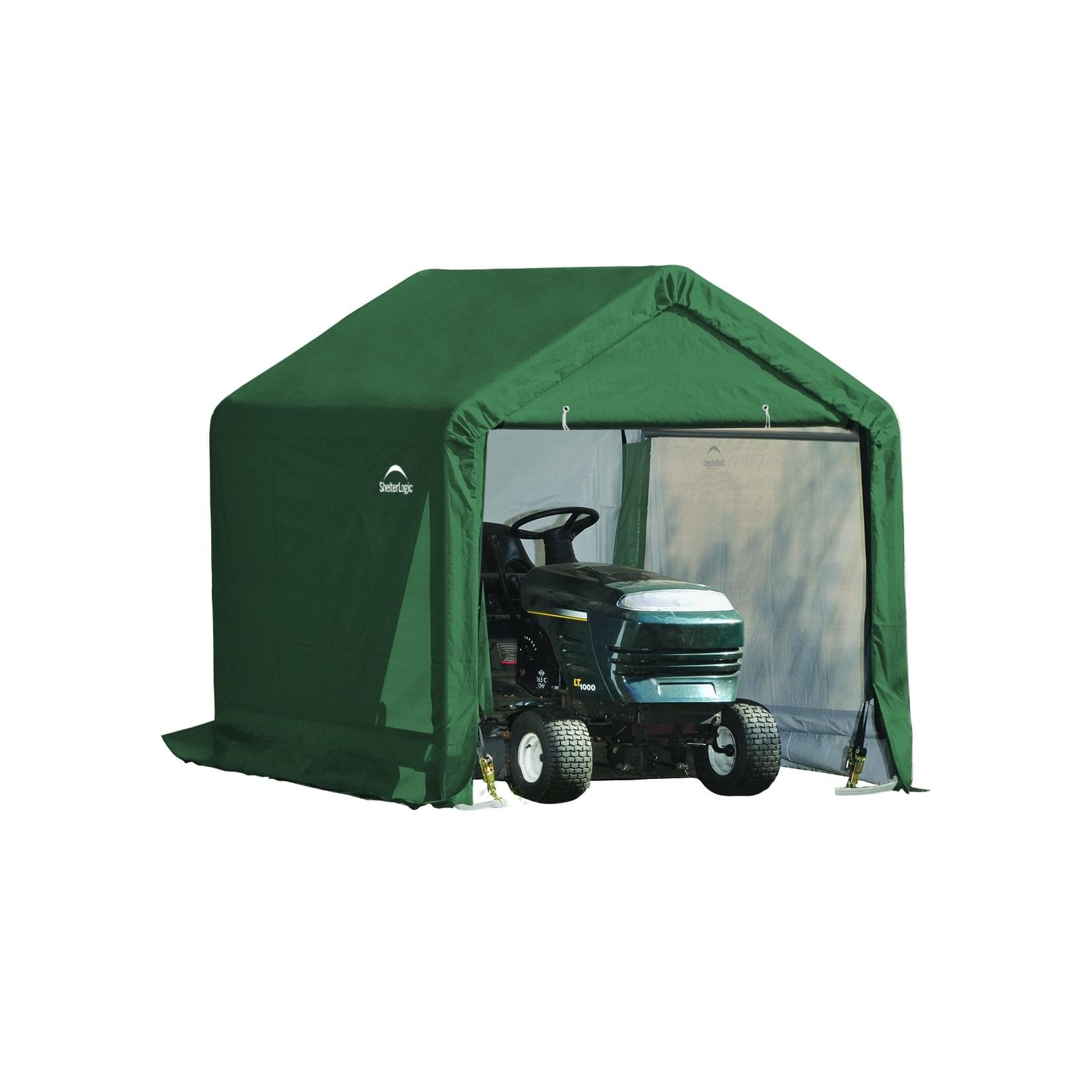 ShelterLogic Stahl Folien Zeltgarage Gerätehaus 3,24m² Grün 180x180x180 cm