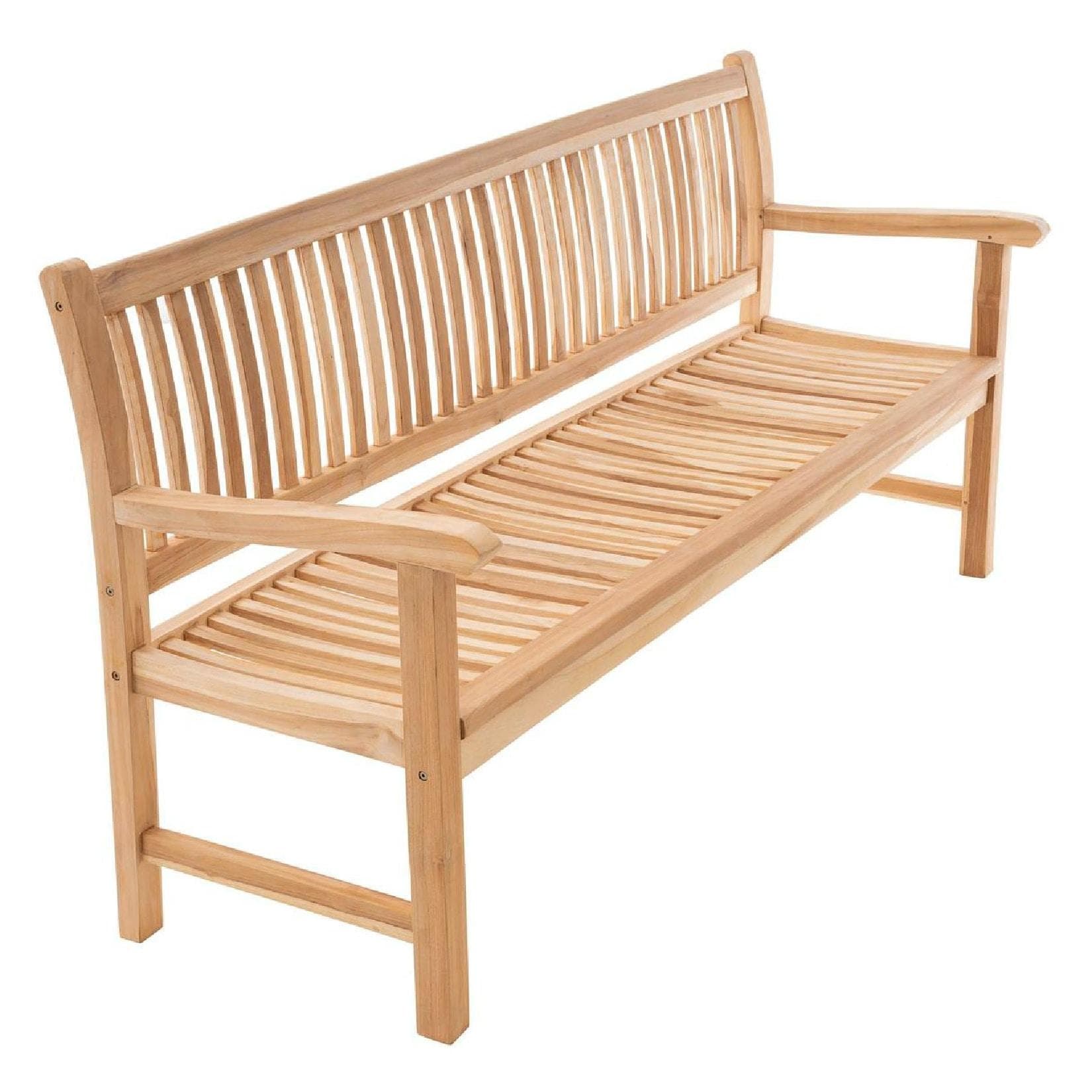VCM 4-Sitzer Gartenbank Parkbank Teak Holz Braun Landhausstil