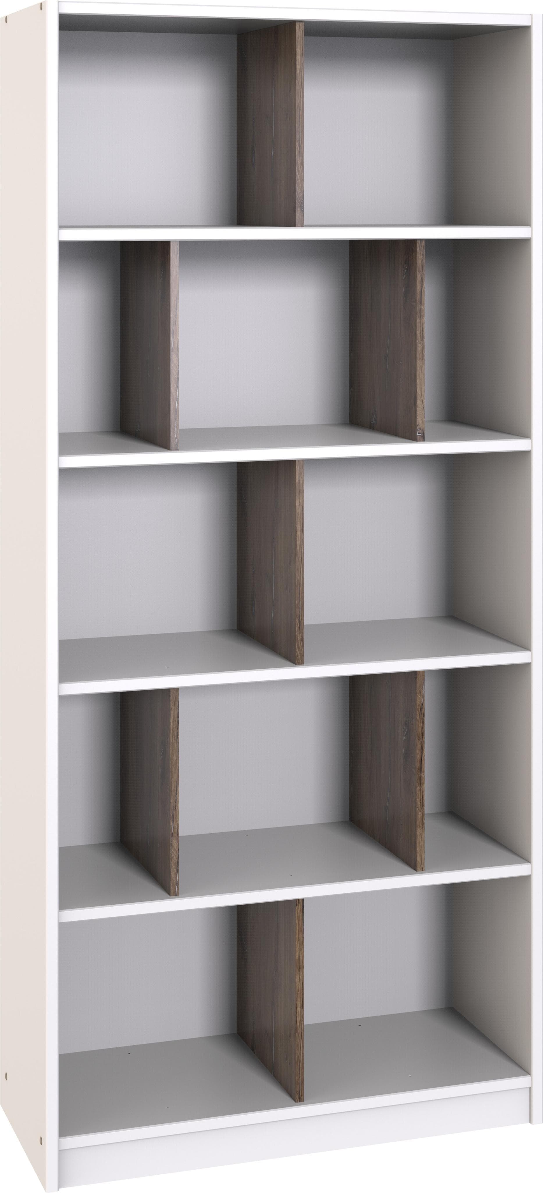WIMEX Joker Standregal Weiß Flagstaff Eiche Modern