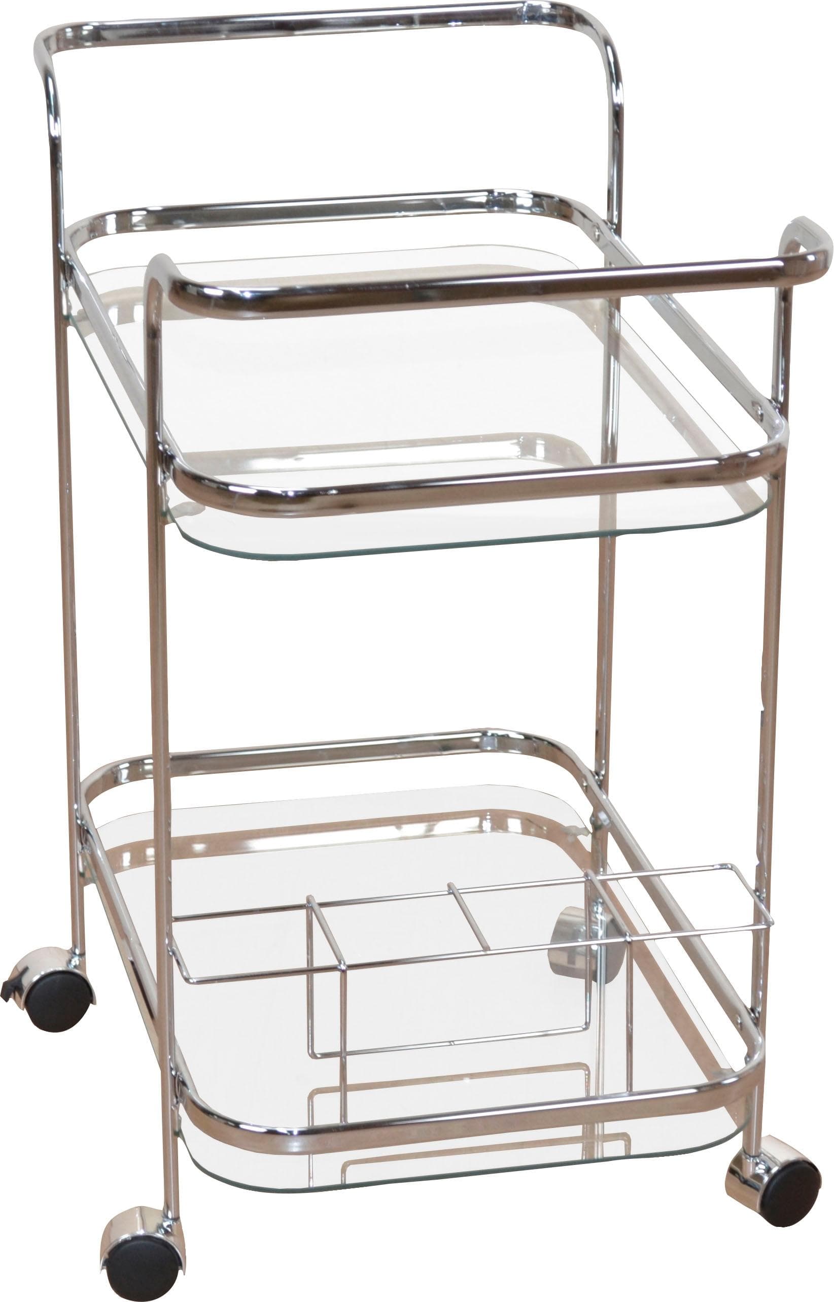 Home Affaire Servierwagen Chrom Metall Glas 69x75x44 cm