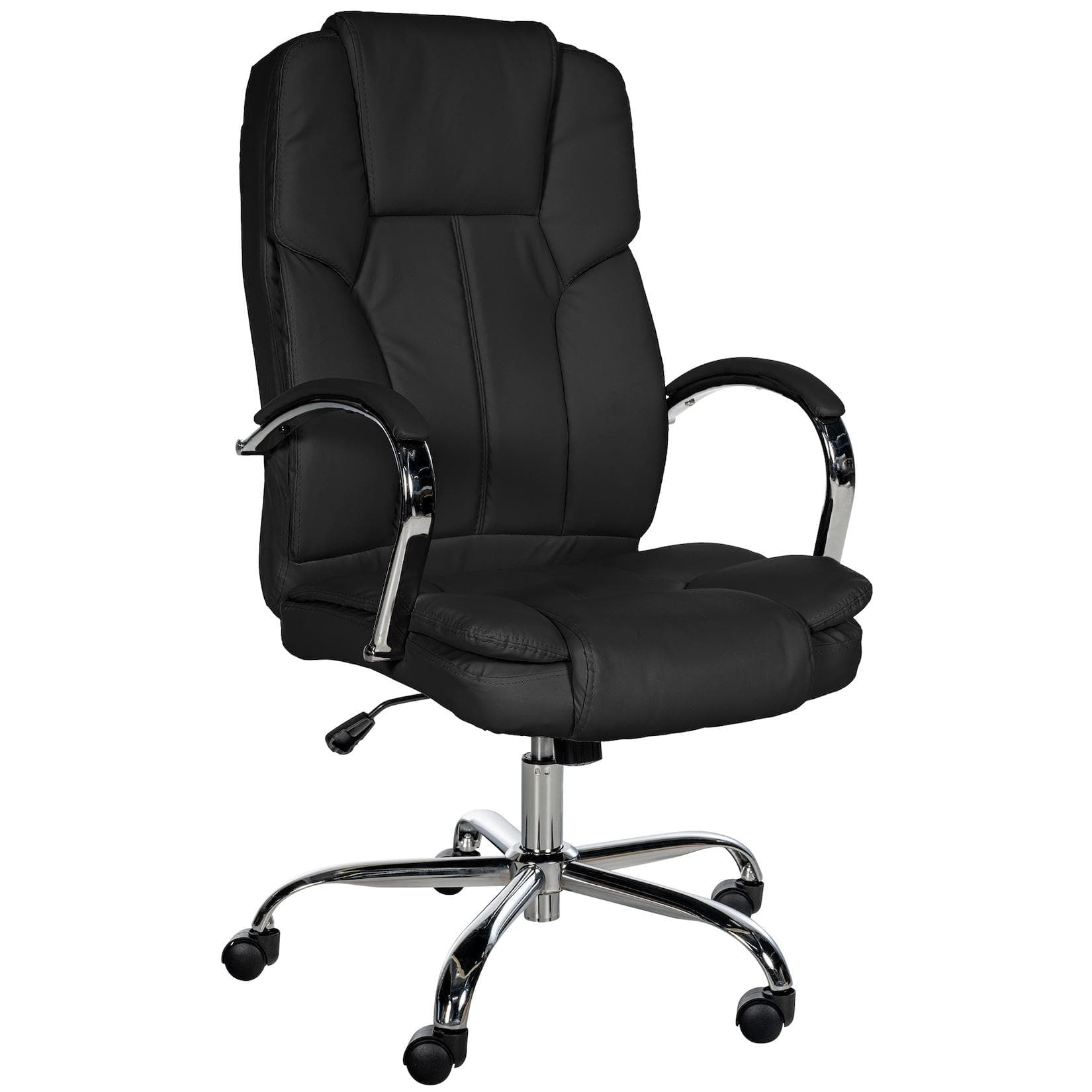 CLP Bürostuhl BIG Xanthos I Ergonomisch Mit Wippfunktion I Kunstleder Schwarz