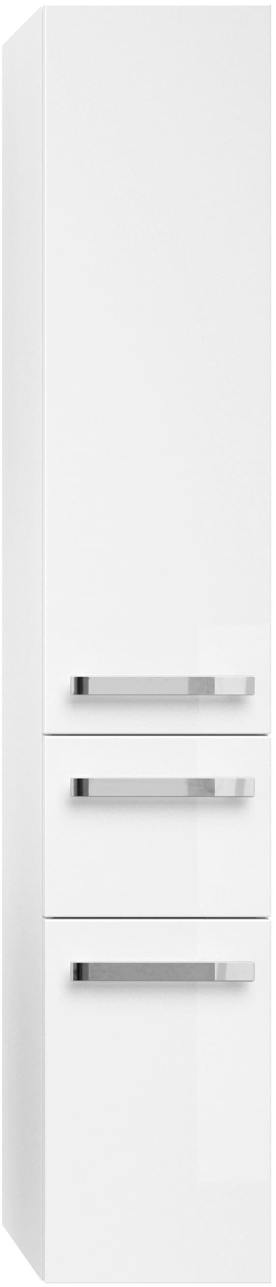 Badezimmerschrank mit 2 Türen & Schublade - Glasböden & Dämpfung