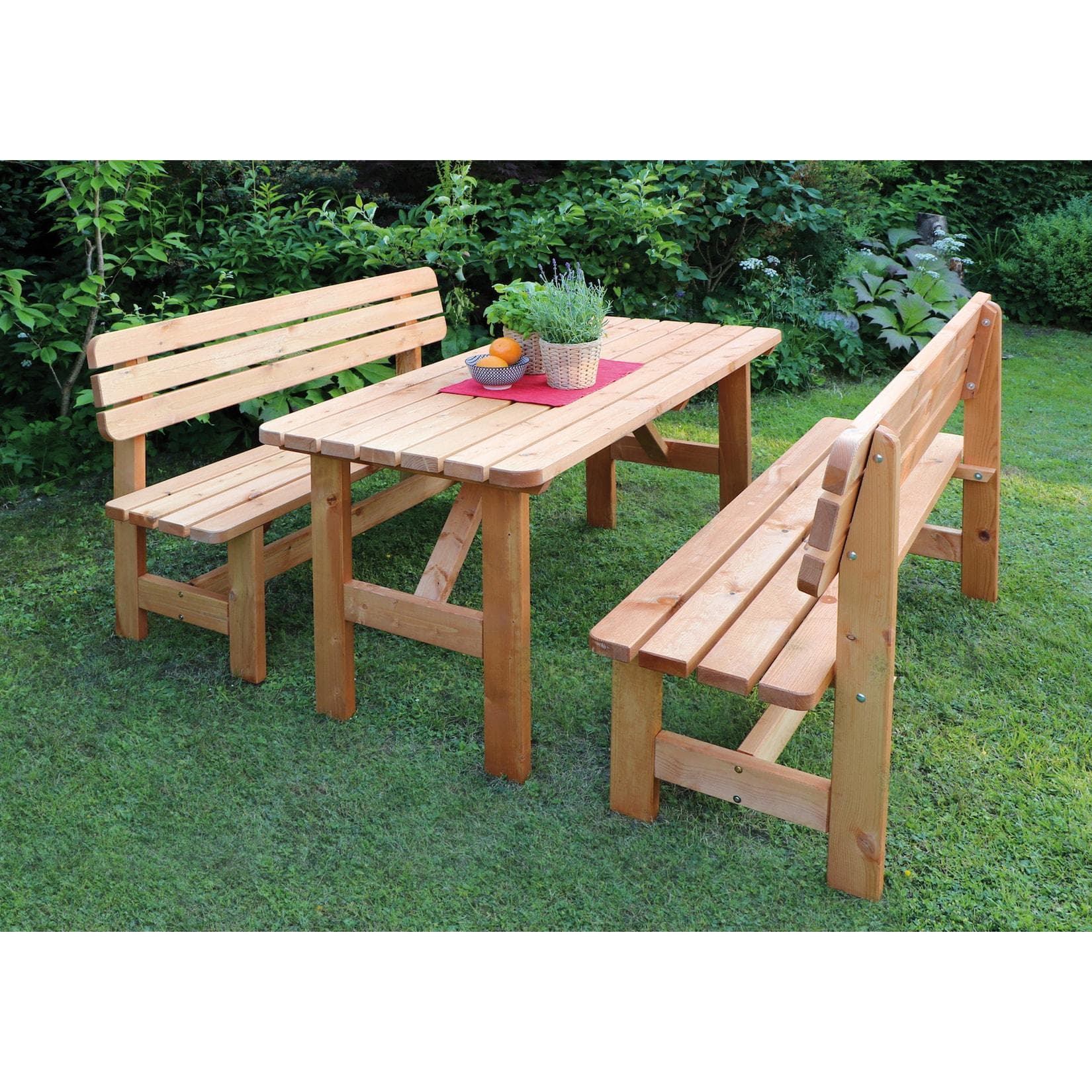Promadino Holz-Garnitur Summer Honigbraun 3-teilig