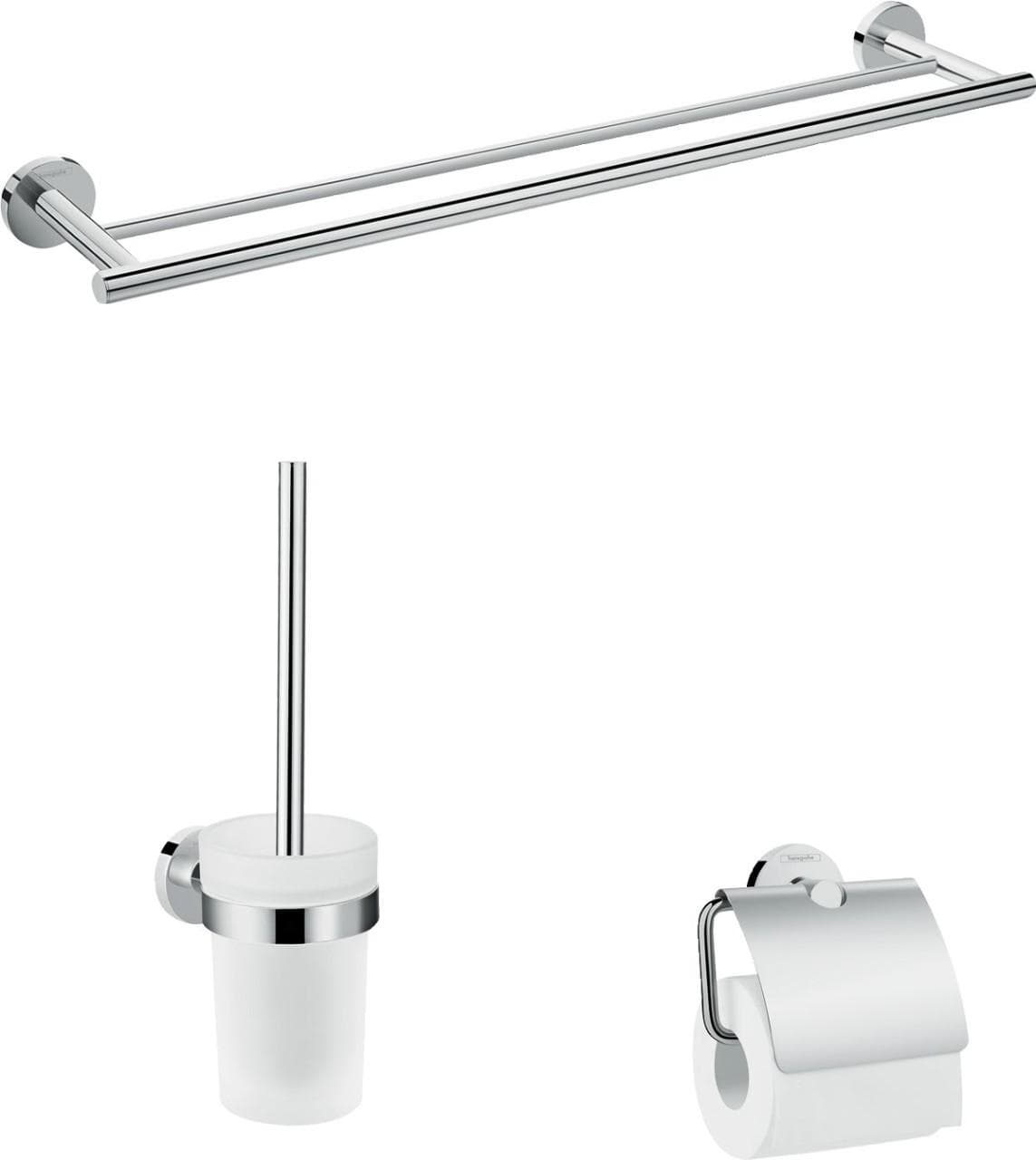 Hansgrohe Bad Accessoire 3-teiliges Set Logis Universal Chrom
