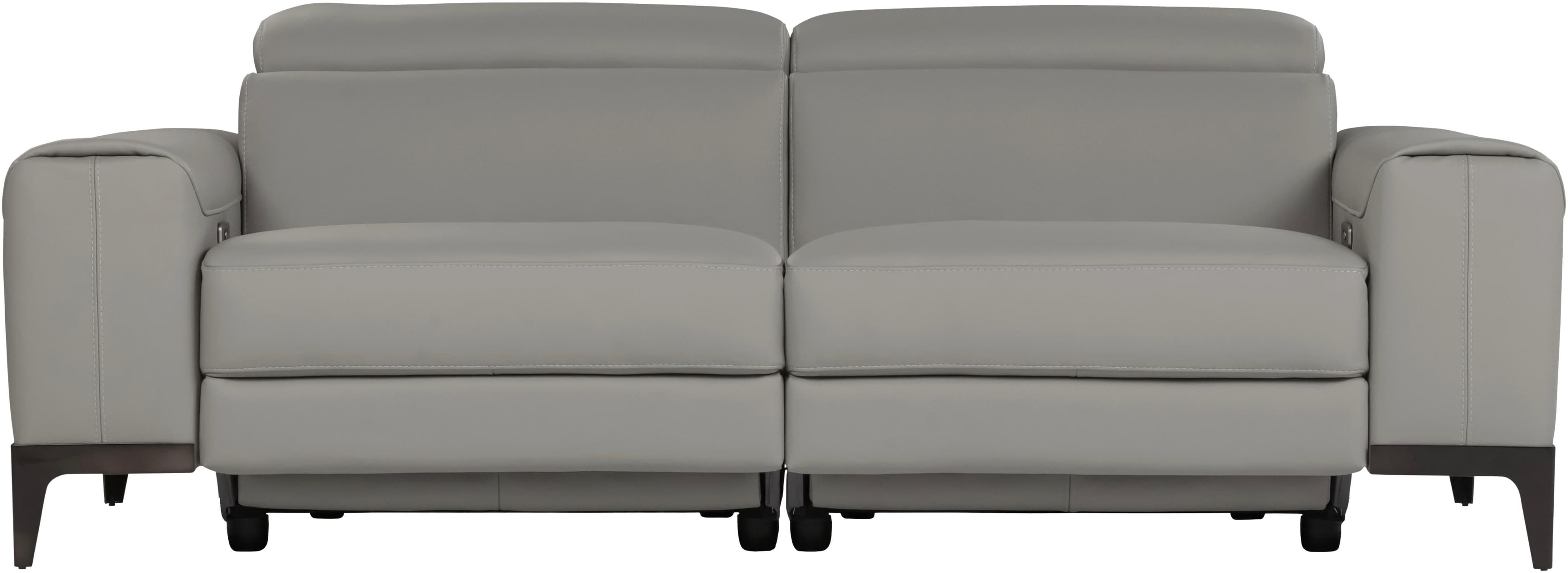 CALIA ITALIA Benja 3-Sitzer Sofa Leder Relaxfunktion blau ice