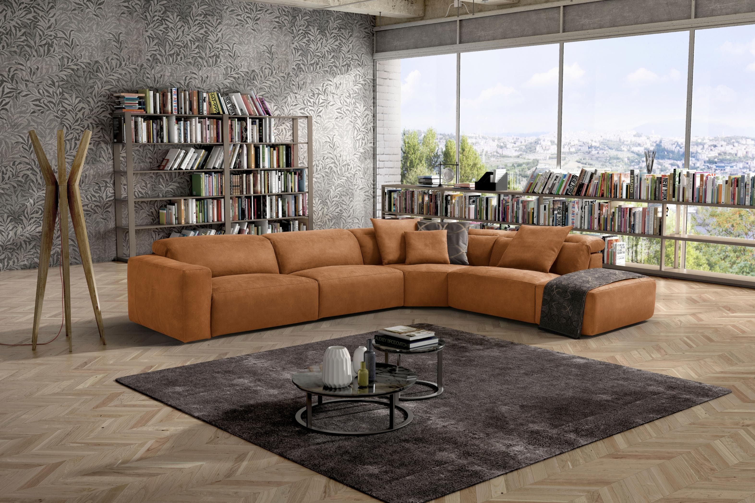 Egoitaliano Ecksofa Beverly Extravagantes Designsofa Cognac