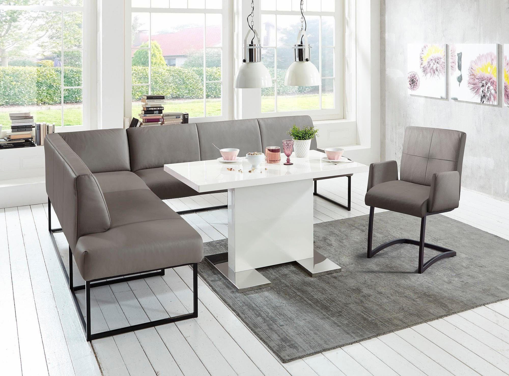 Eckbank EXXPO SOFA FASHION Affogato Braun Hochwertig