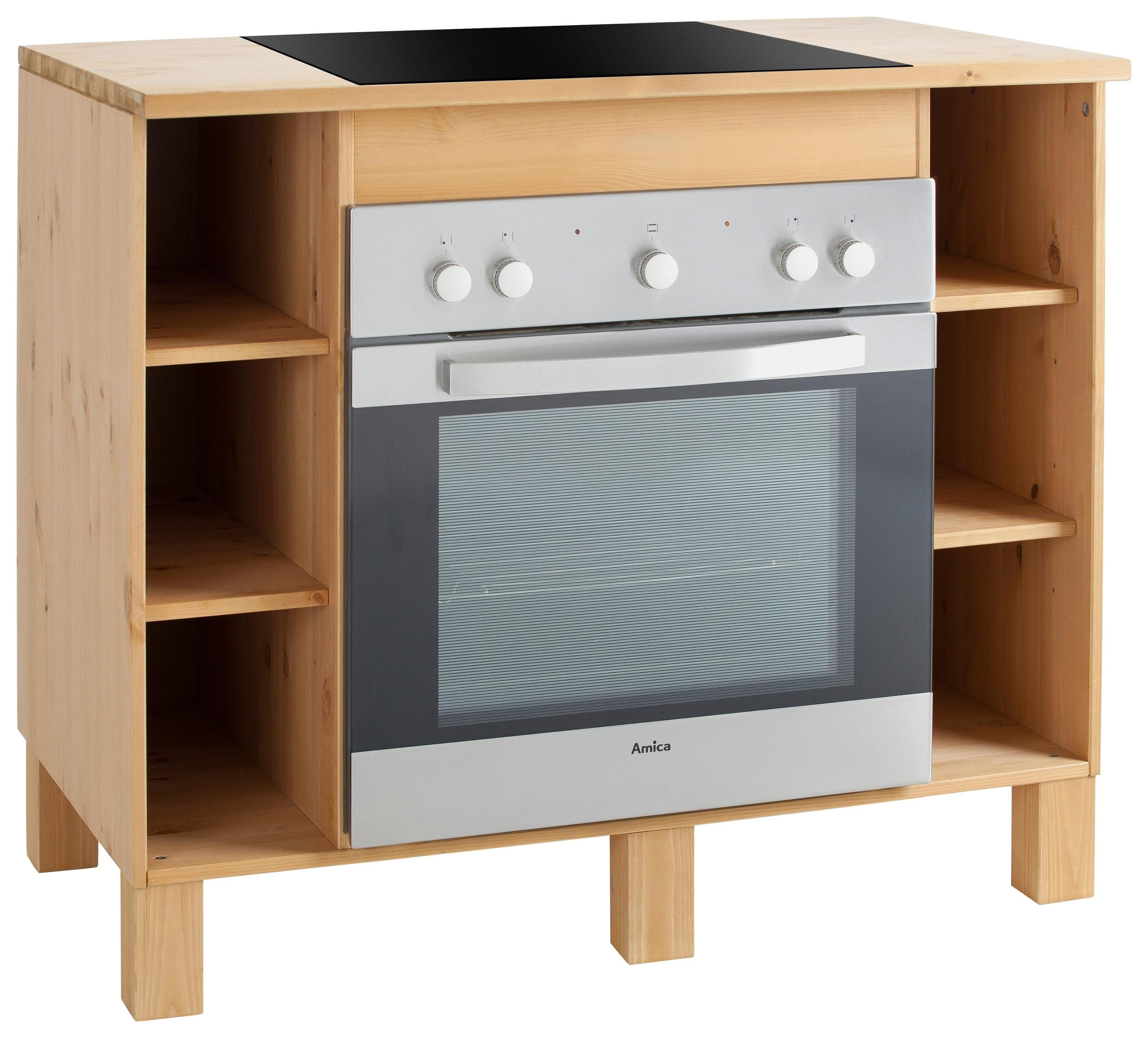 HOME AFFAIRE Oslo Herdumbauschrank Beige Massivholz Kiefer