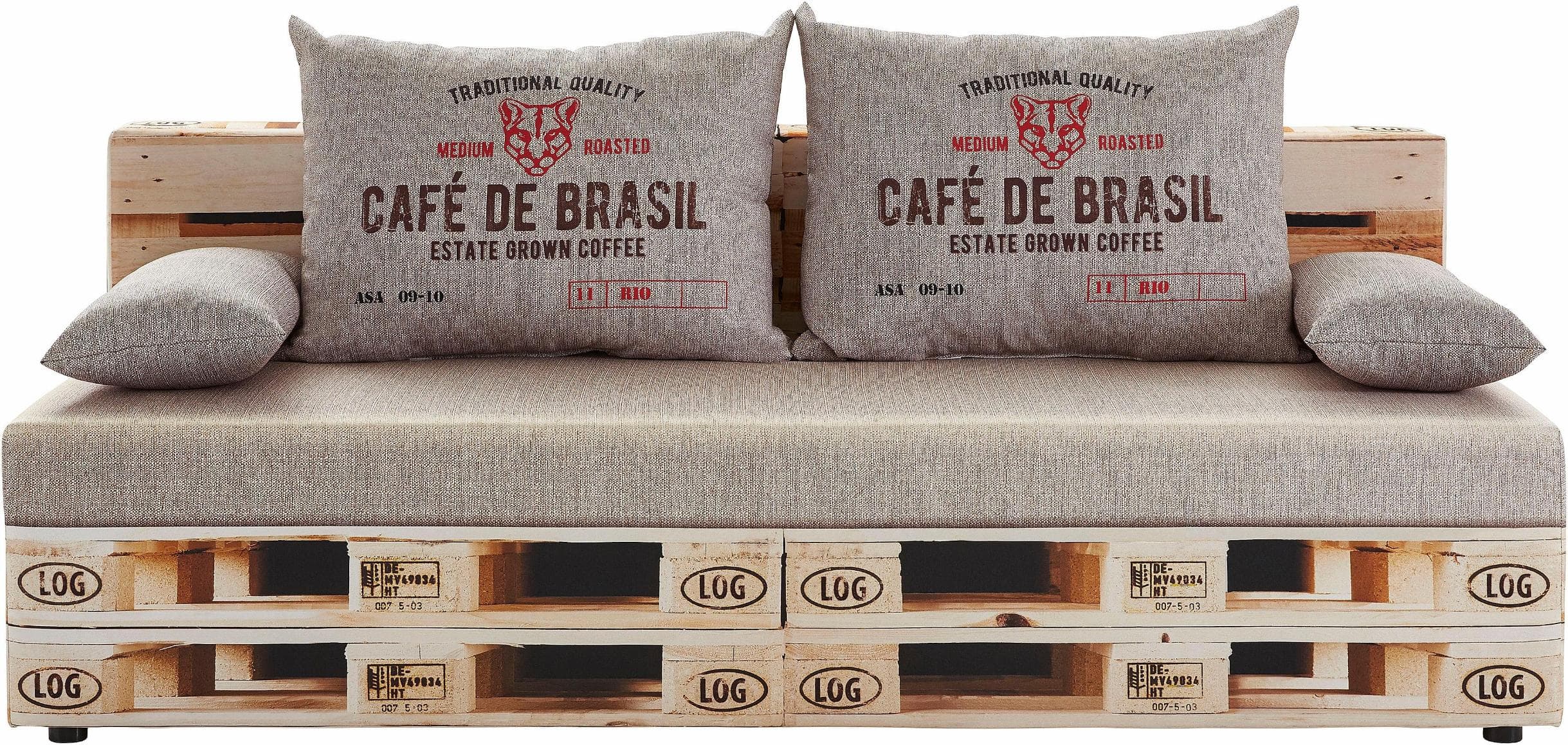 EXXPO Schlafsofa SOFA FASHION Braun mit Bettfunktion und Bettkasten