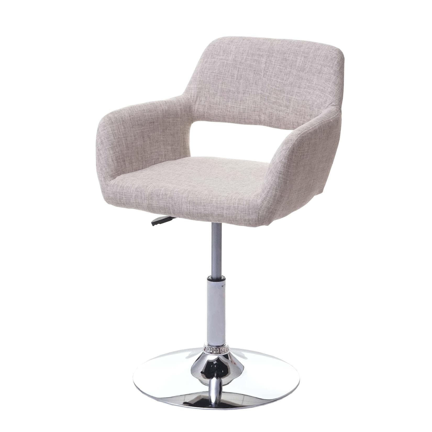 Esszimmerstuhl MCW-A50 III Retro 50er Jahre Creme/Grau Stoff