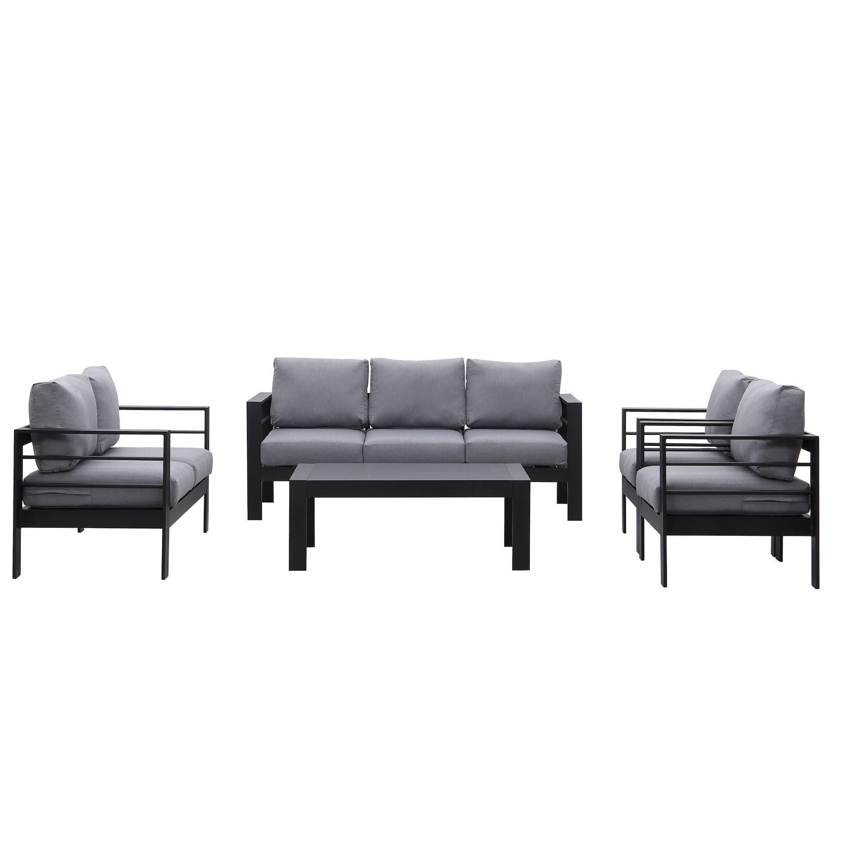 MeXo 7-Sitzer Lounge-Set Polyrattan Modern
