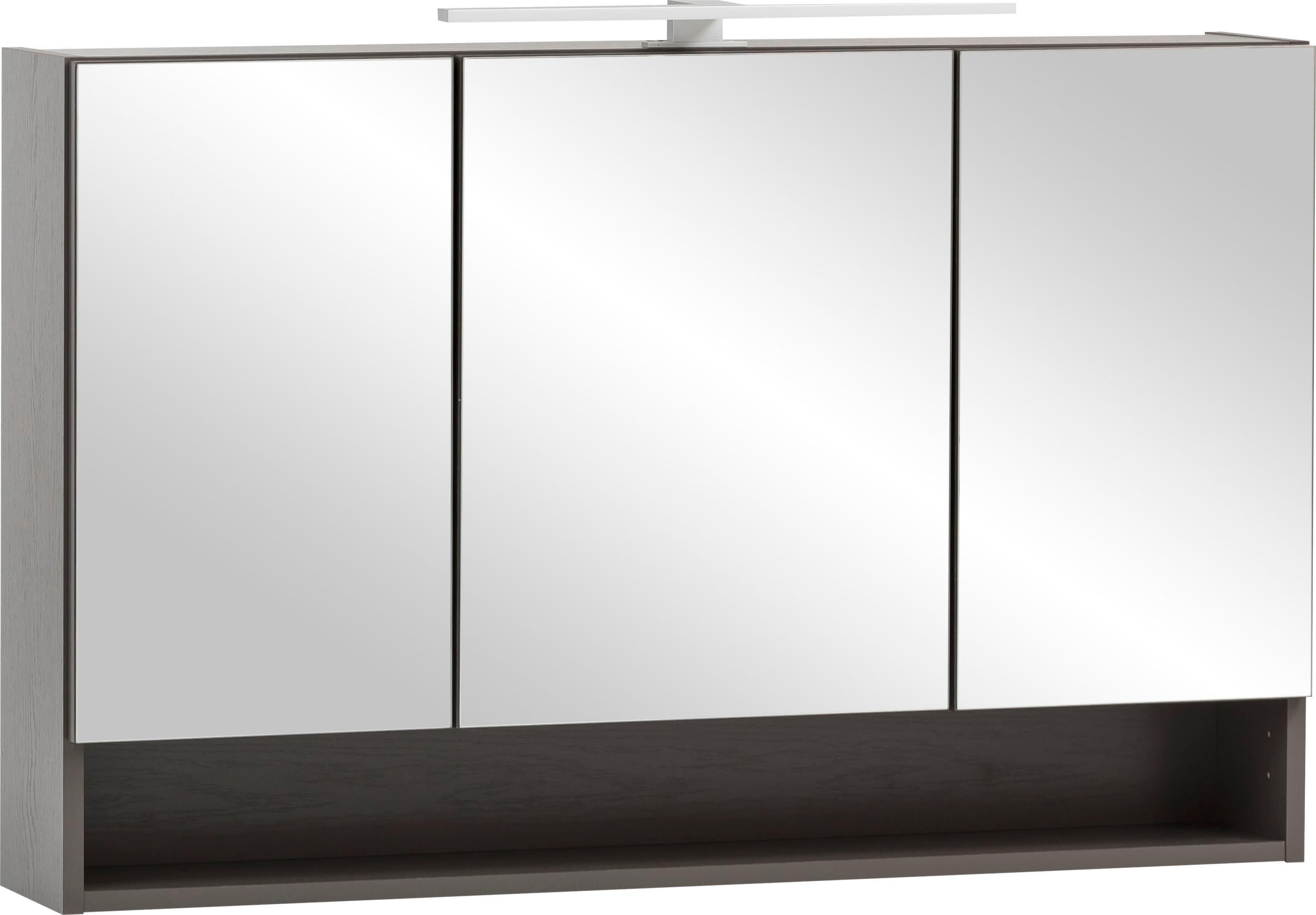 welltime Spiegelschrank Stubach - Praktischer Badezimmerschrank mit Stauraum und Flexiblen Einlegeböden