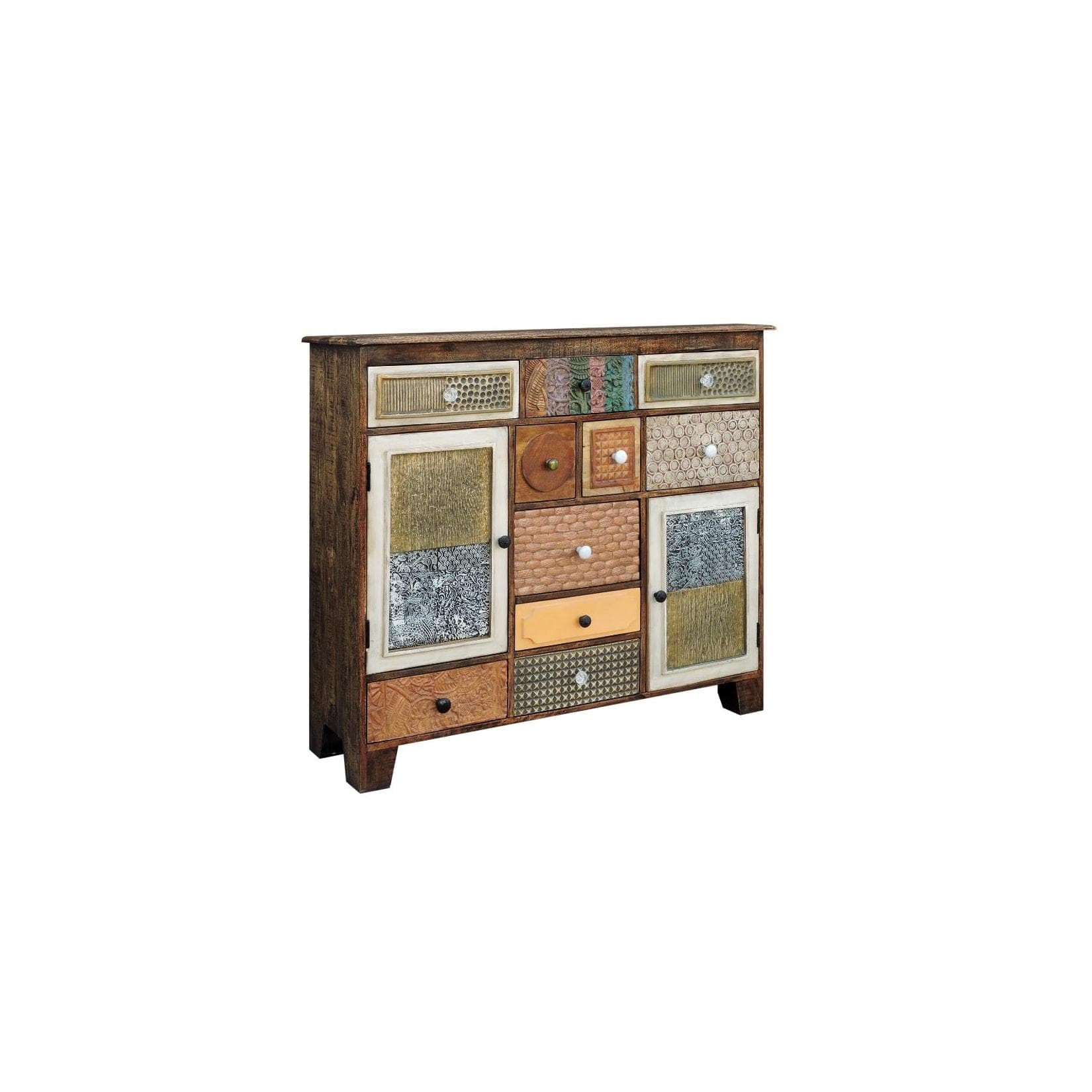 Harms Import Sideboard KALAY Braun Akazie Mango massiv recycled