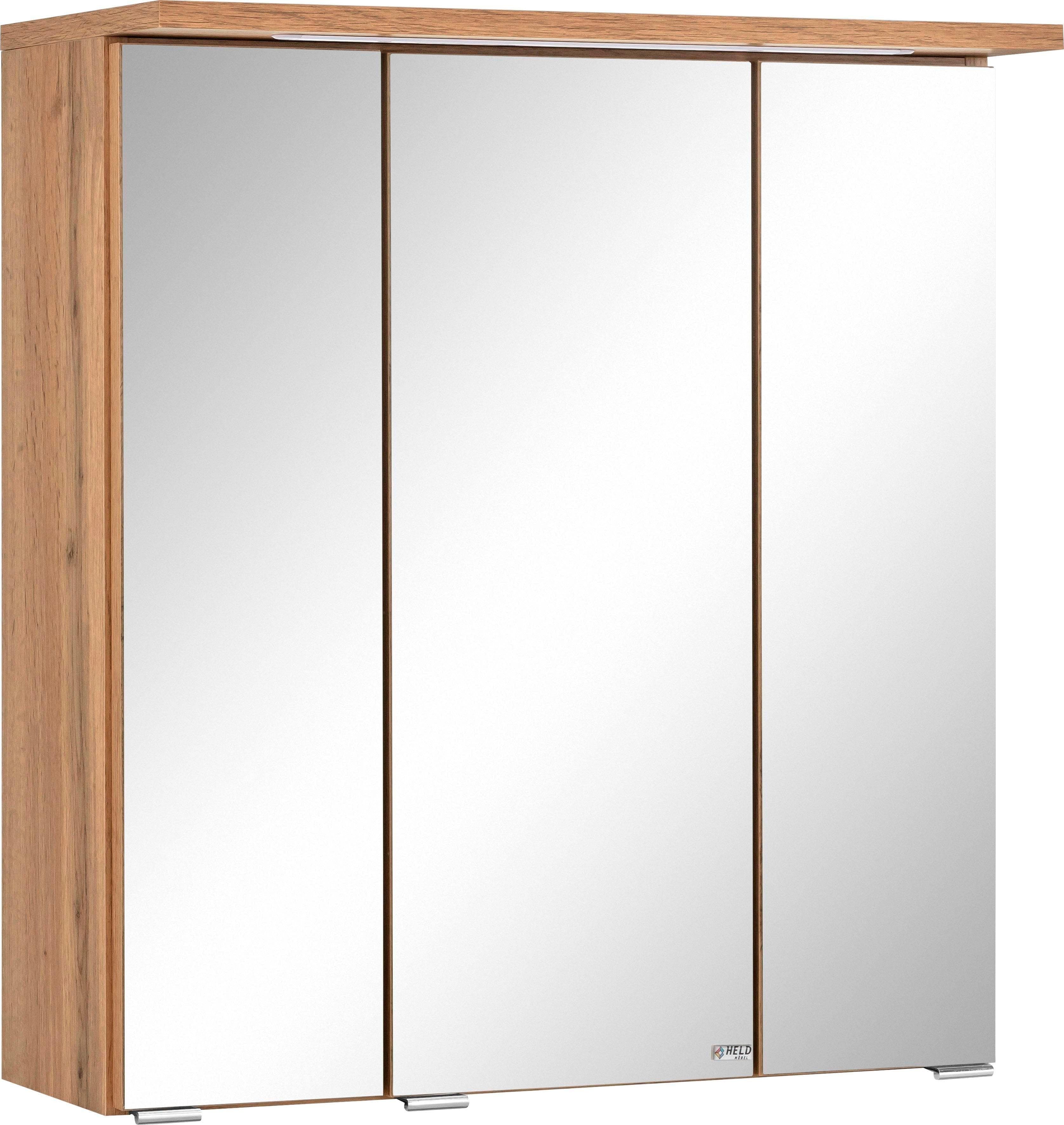 Spiegelschrank WELLTIME Lucca Eichefarben mit LED-Beleuchtung