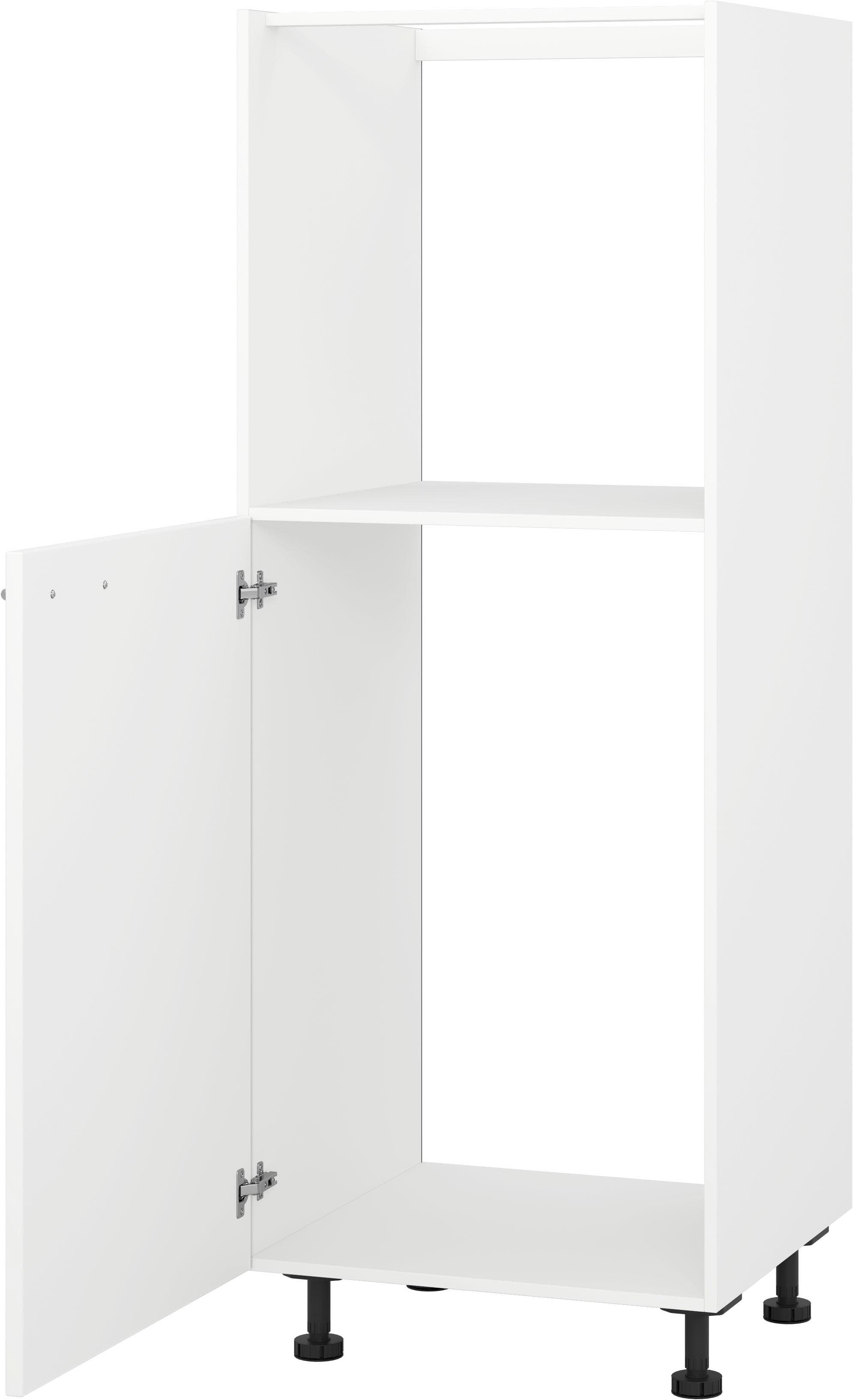 Backofen/Kühlumbauschrank KOCHSTATION "KS-Scafa" Weiß Hochglanz