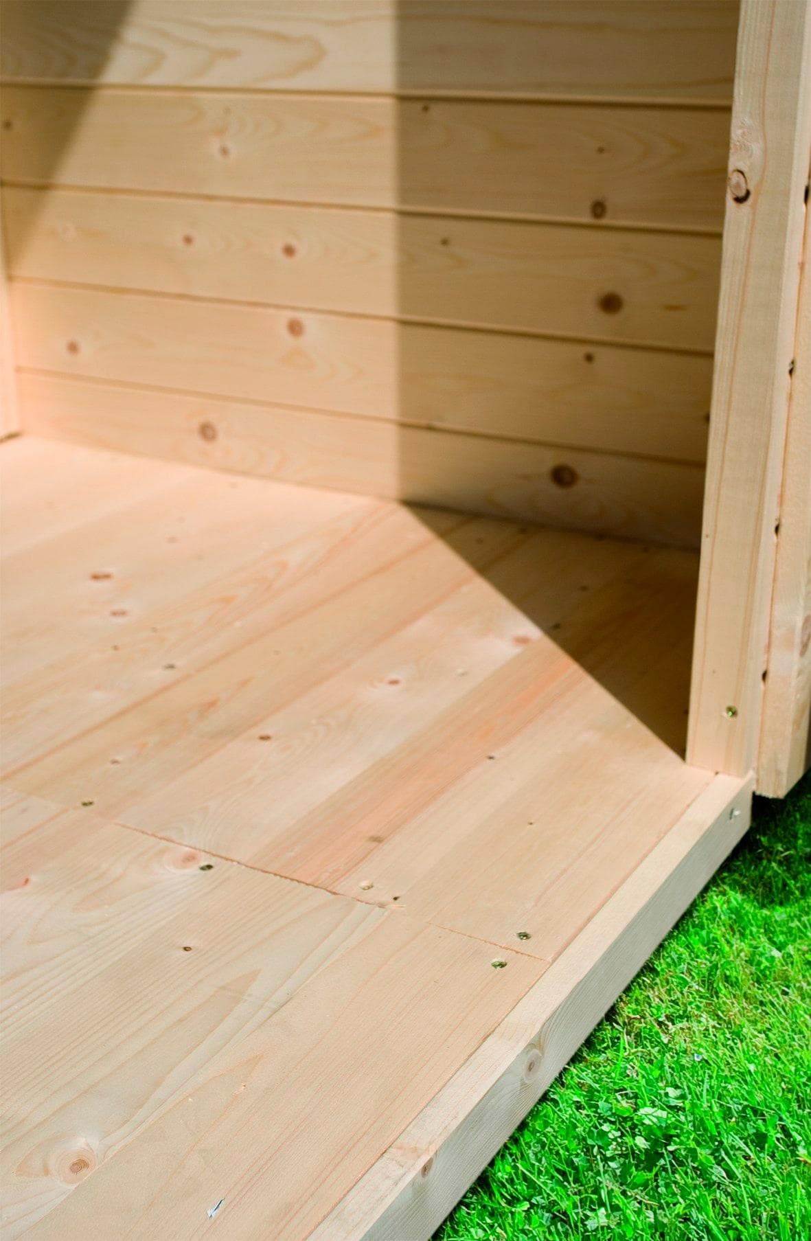 Karibu Gartenhaus-Fußboden Stakkato Fichtenholz Naturbelassen Beige