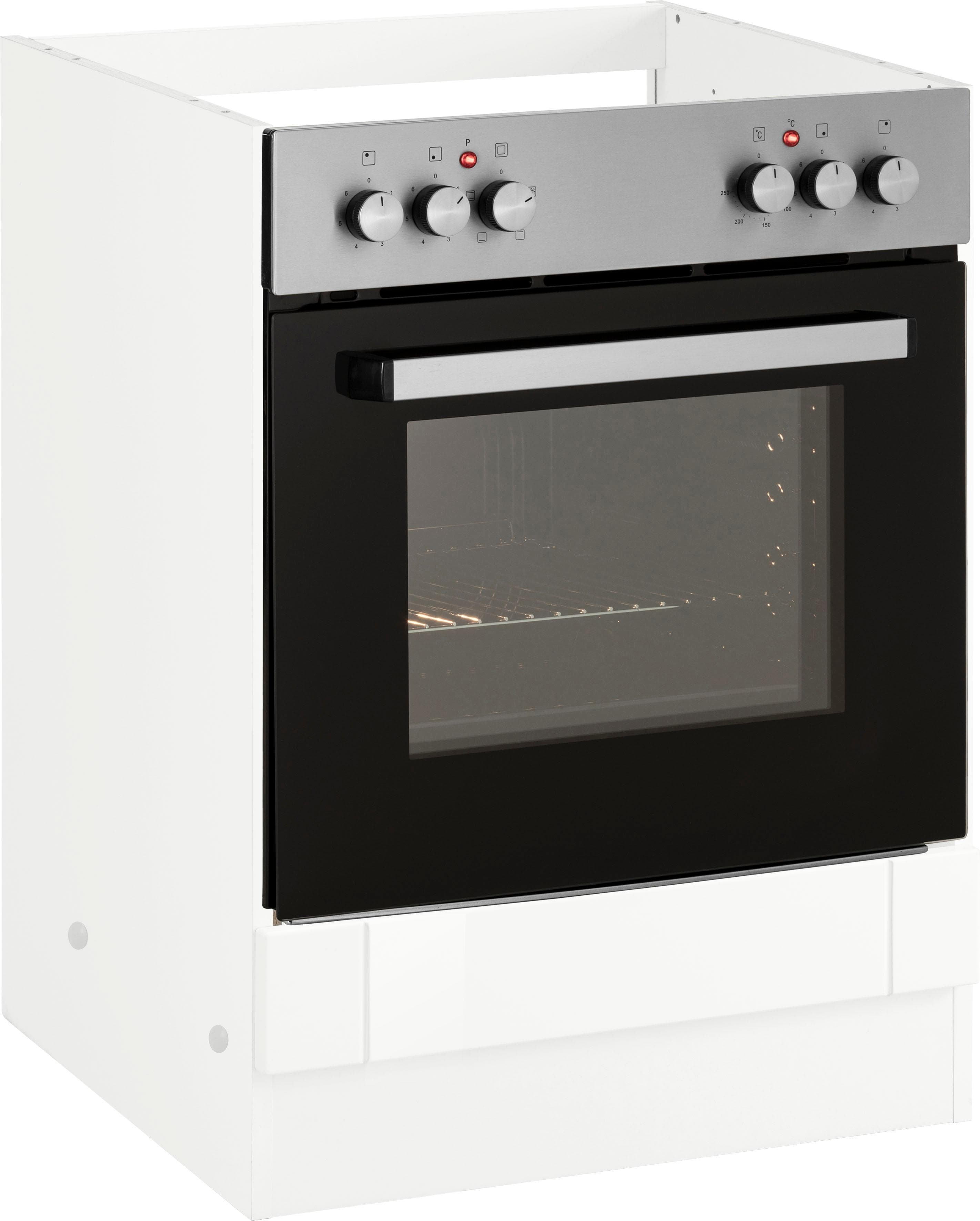 Herdumbauschrank aus Edelstahl für Herdsets