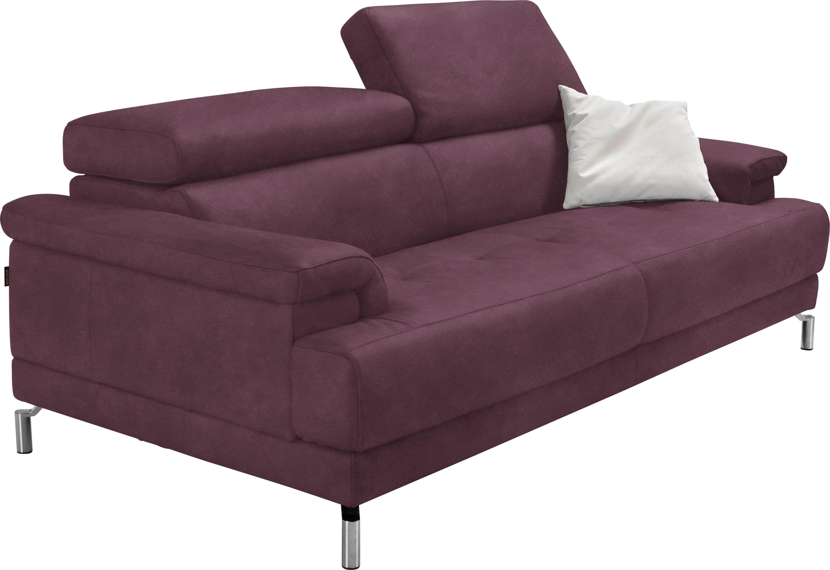 EGOITALIANO Soul 2,5-Sitzer Sofa Lila mit Kopfteilverstellung