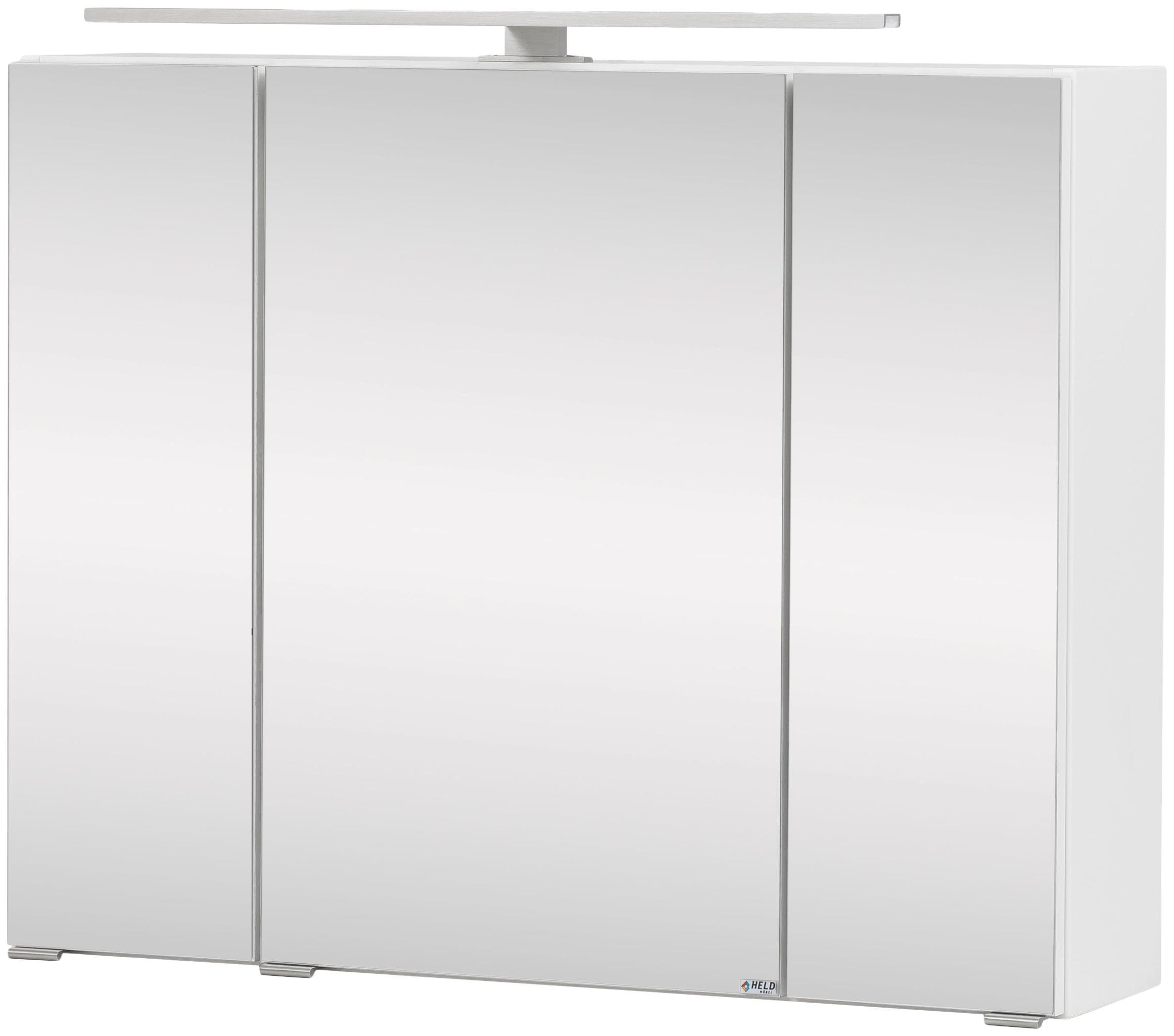 WELLTIME Spiegelschrank Windau Weiß 3-Türig mit LED