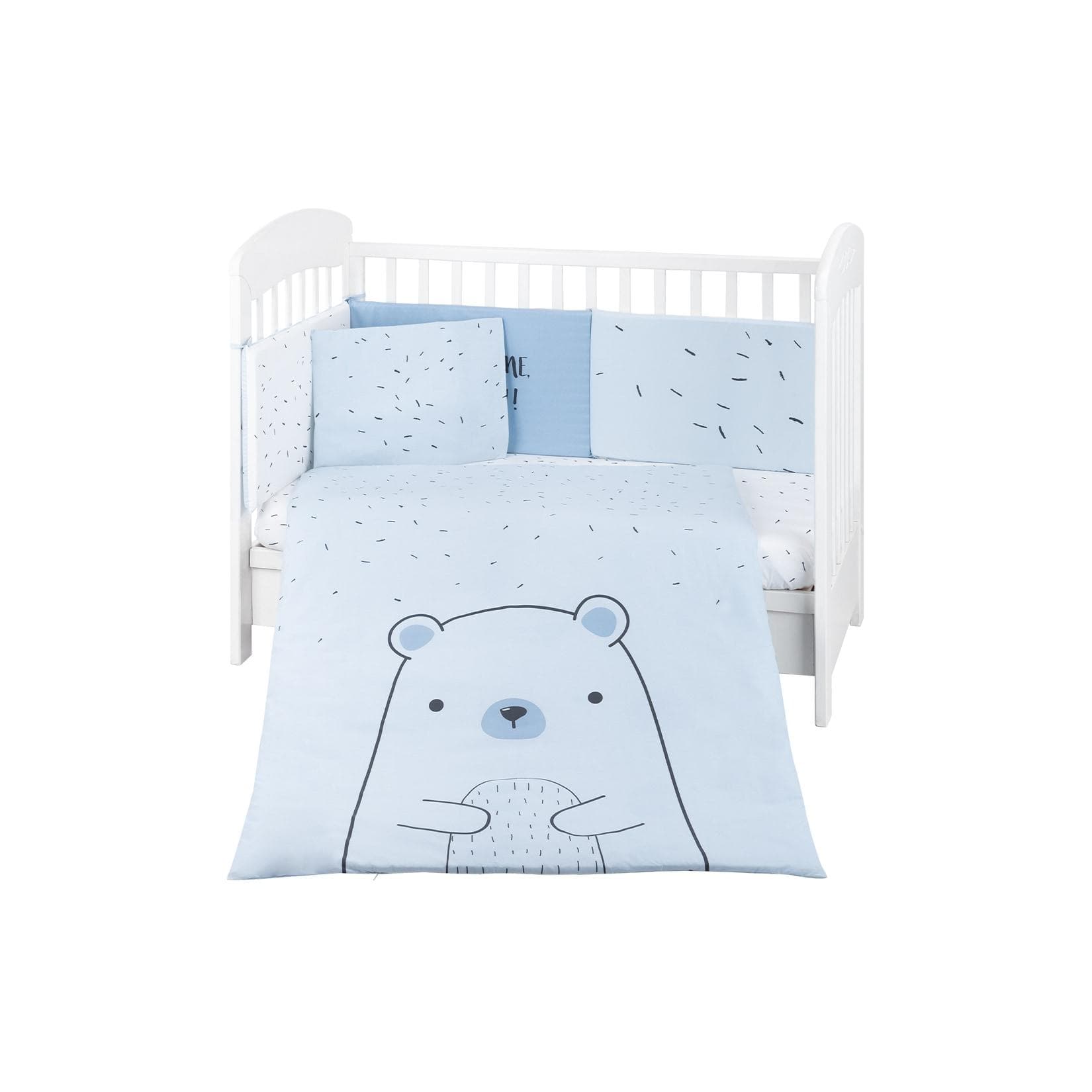Kikkaboo Babybettwäsche Bär 6-teilig Baumwolle mit Nestchen