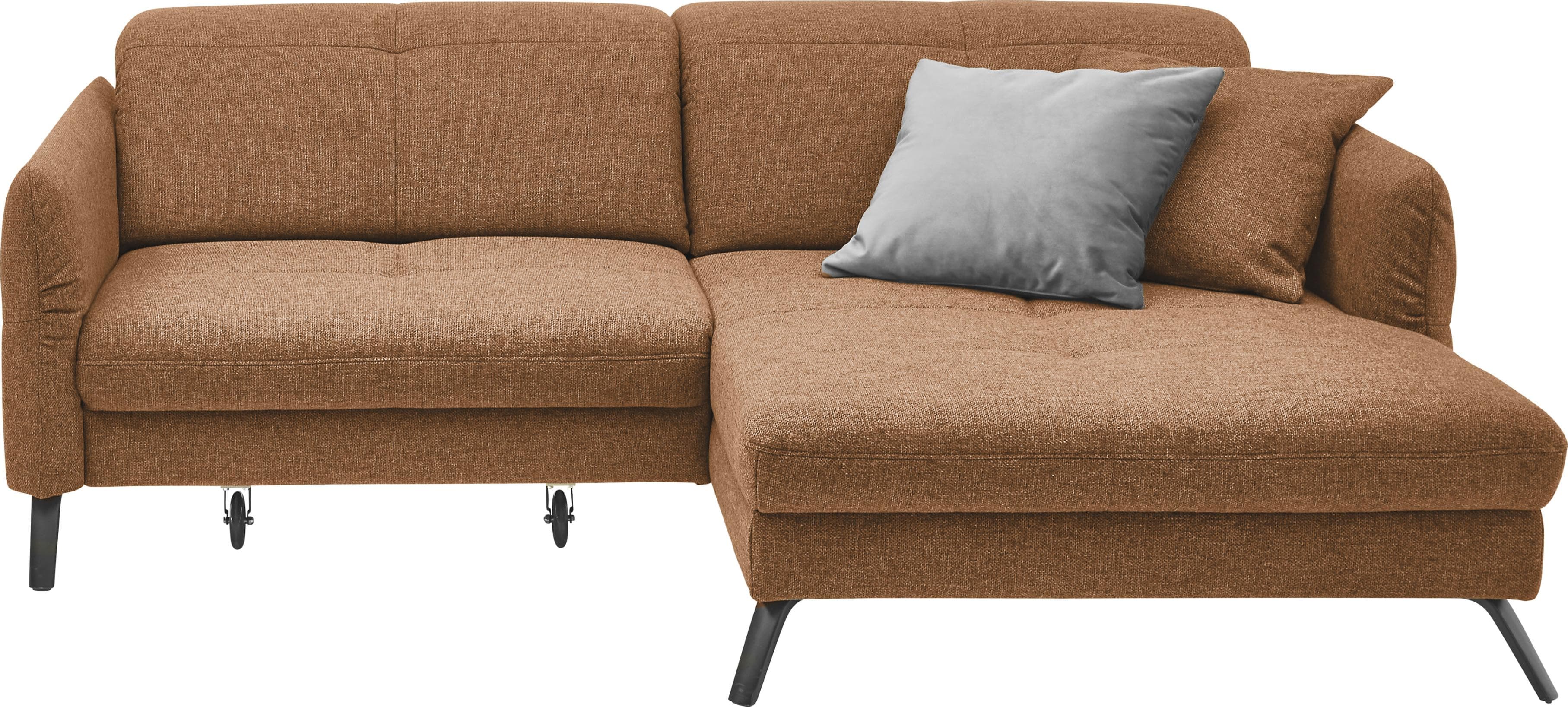 SET ONE by Musterring Ecksofa SO 4400 V Rosa Kupfer mit Motorik