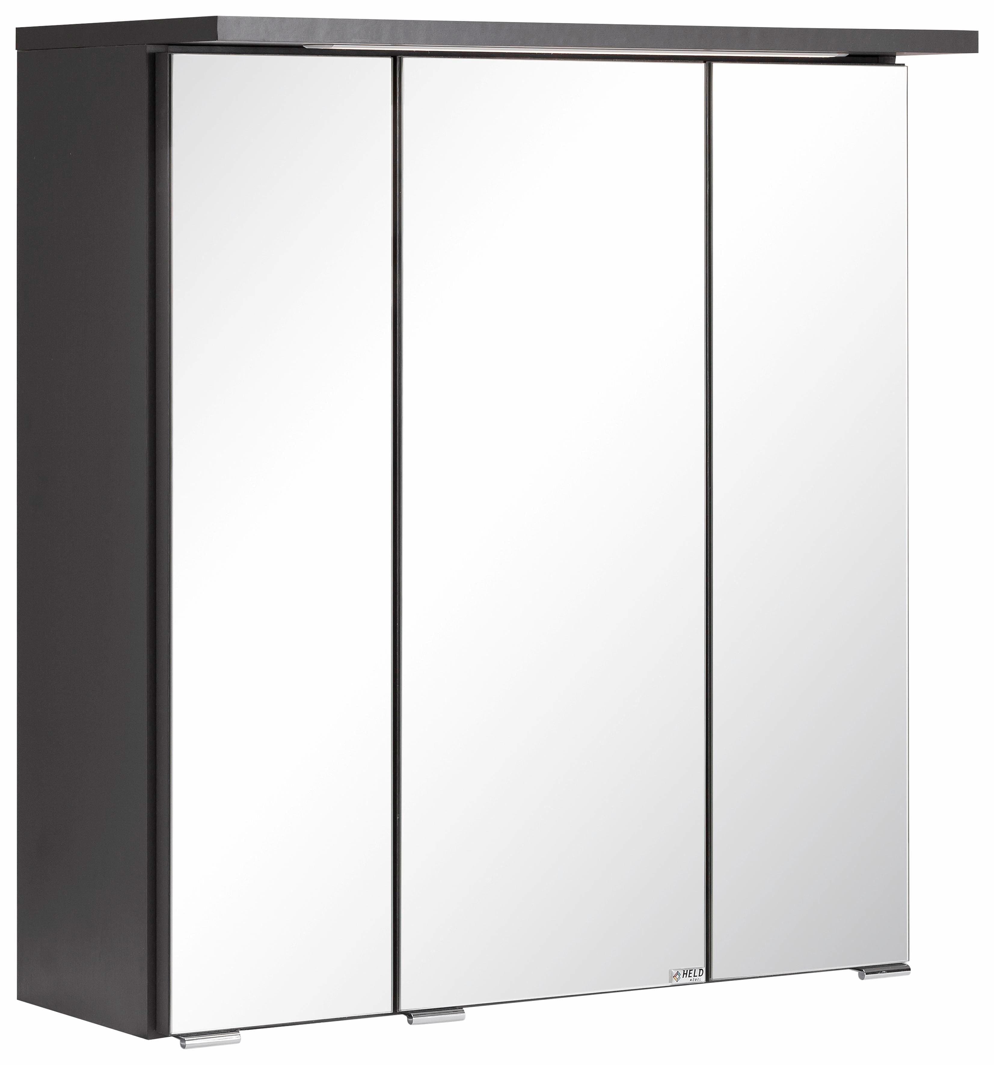 Welltime Spiegelschrank Ravenna Grau mit LED und Steckdose